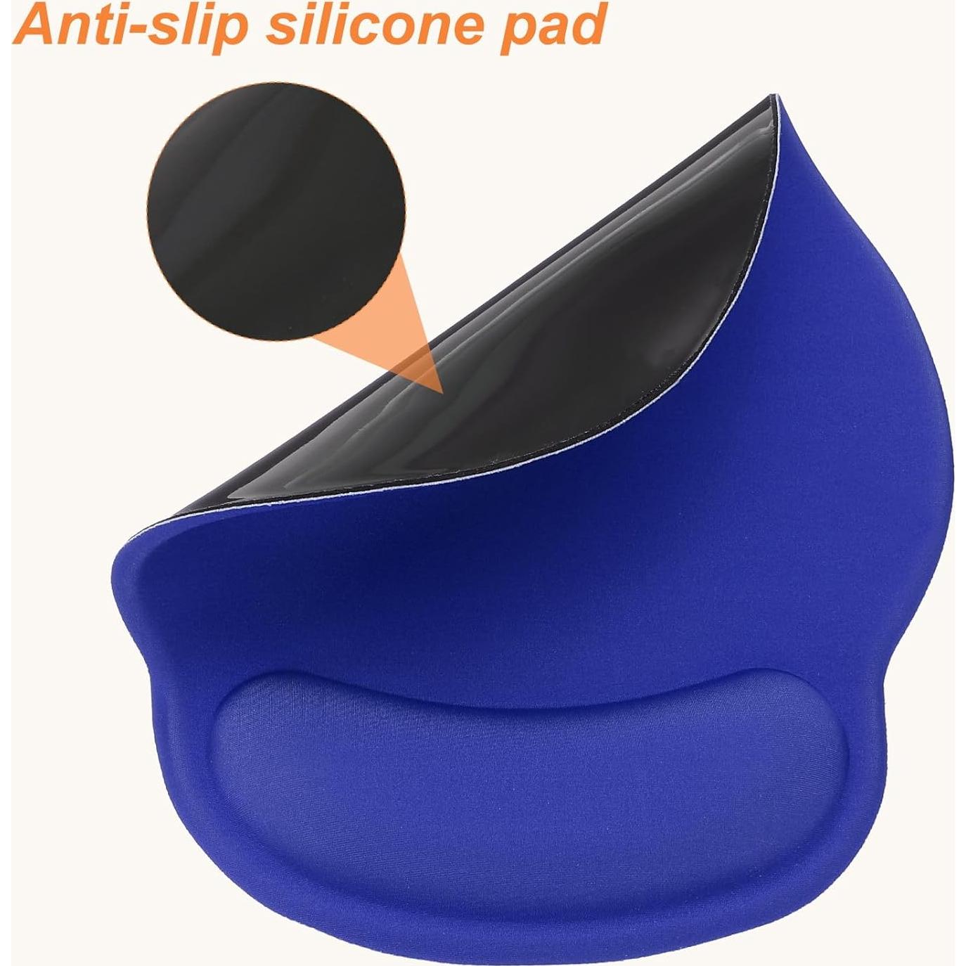 Almohadilla de Ratón Ergonómica PATIKIL con Reposamuñecas Azul