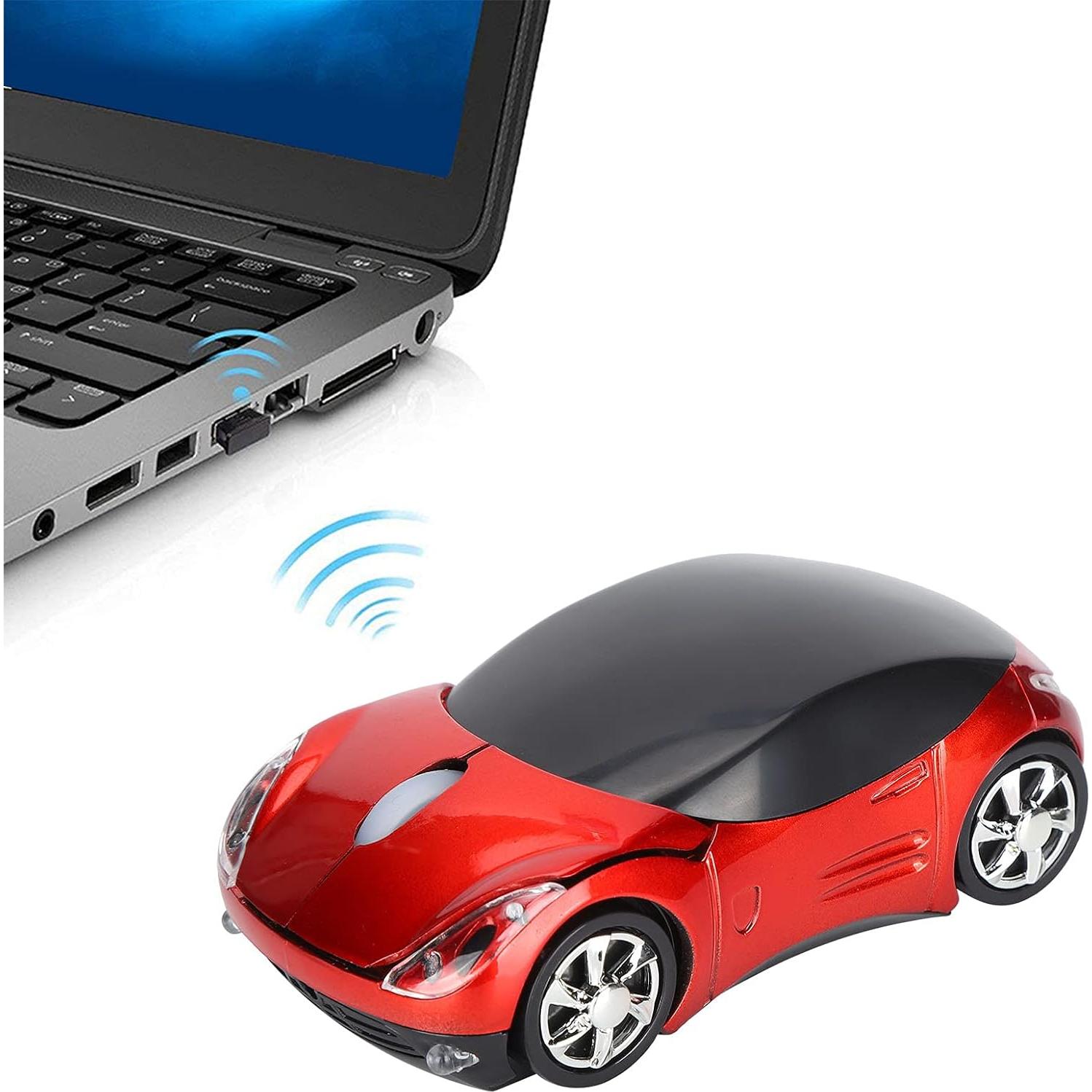 Ratón Inalámbrico Ergonómico Luqeeg 1600 DPI USB Coche Deportivo