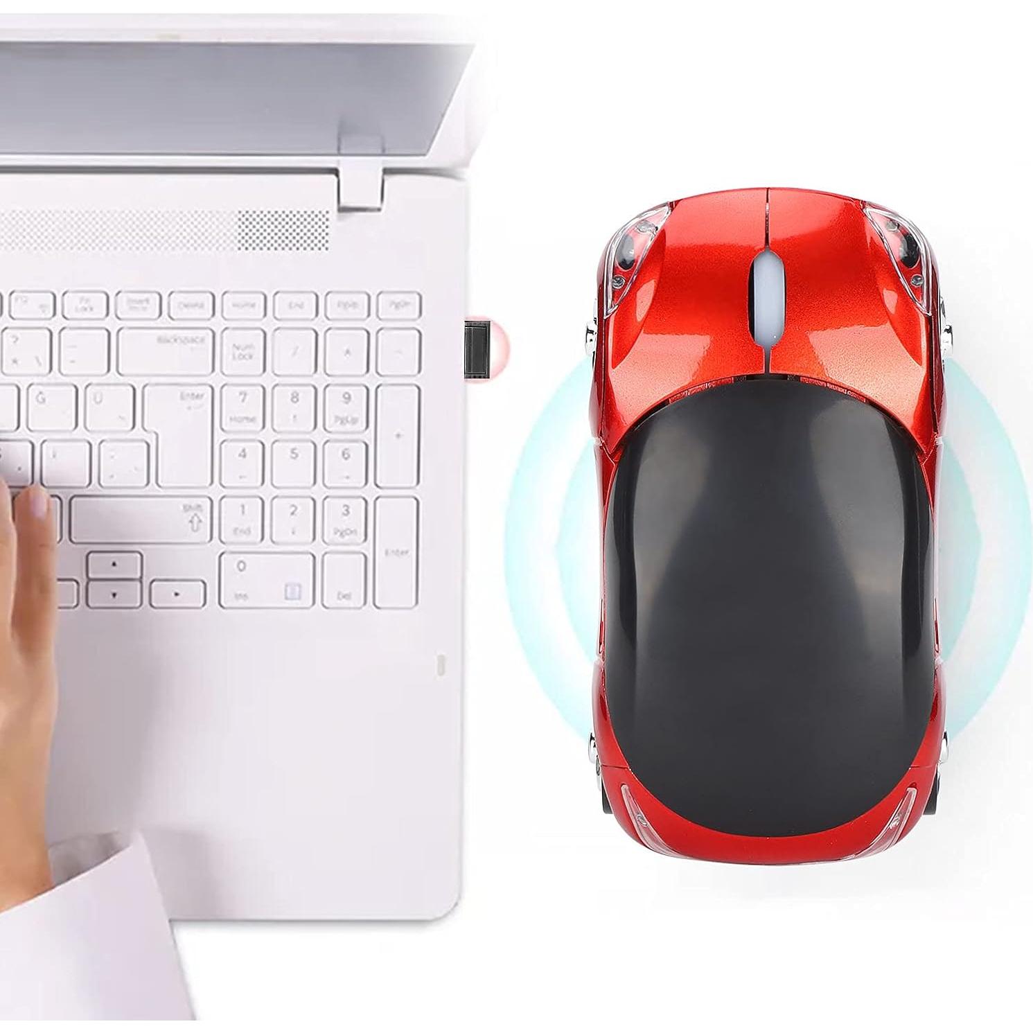 Ratón Inalámbrico Ergonómico Luqeeg 1600 DPI USB Coche Deportivo