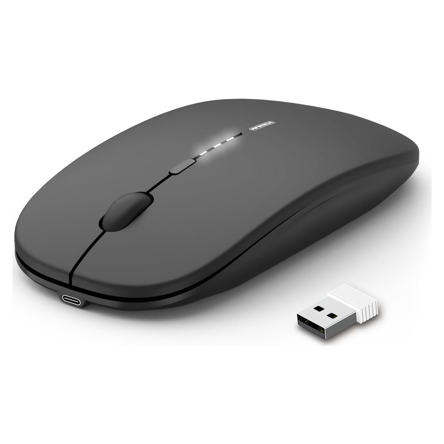 Ratón Inalámbrico Recargable Anmck AW01P - Silencioso 4 DPI