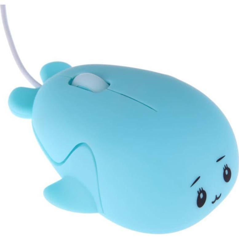 Ratón USB Ergonómico Delfín Sxban 1600 DPI Azul para Niños