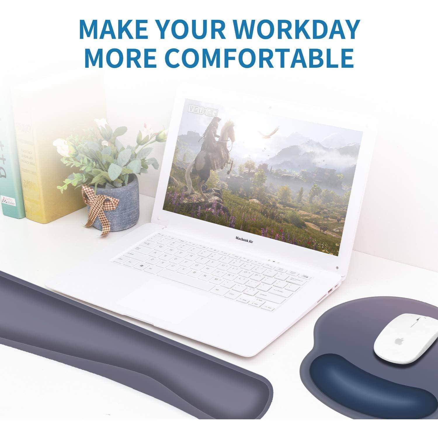 Juego de Soporte Ergonómico AORTDES para Muñeca y Alfombrilla