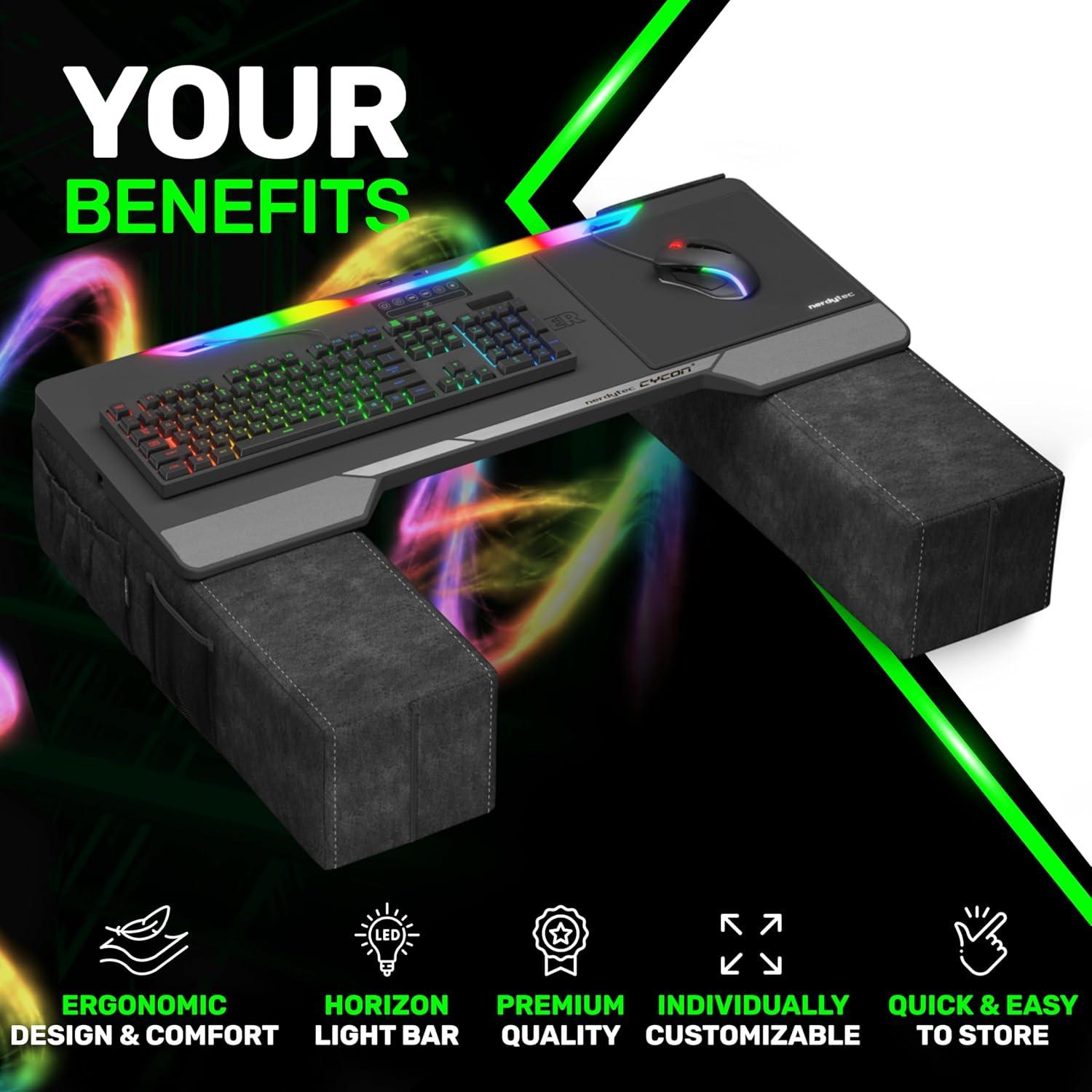 Escritorio de Juego Ergonómico Couchmaster CYCON HORIZONLIGHT