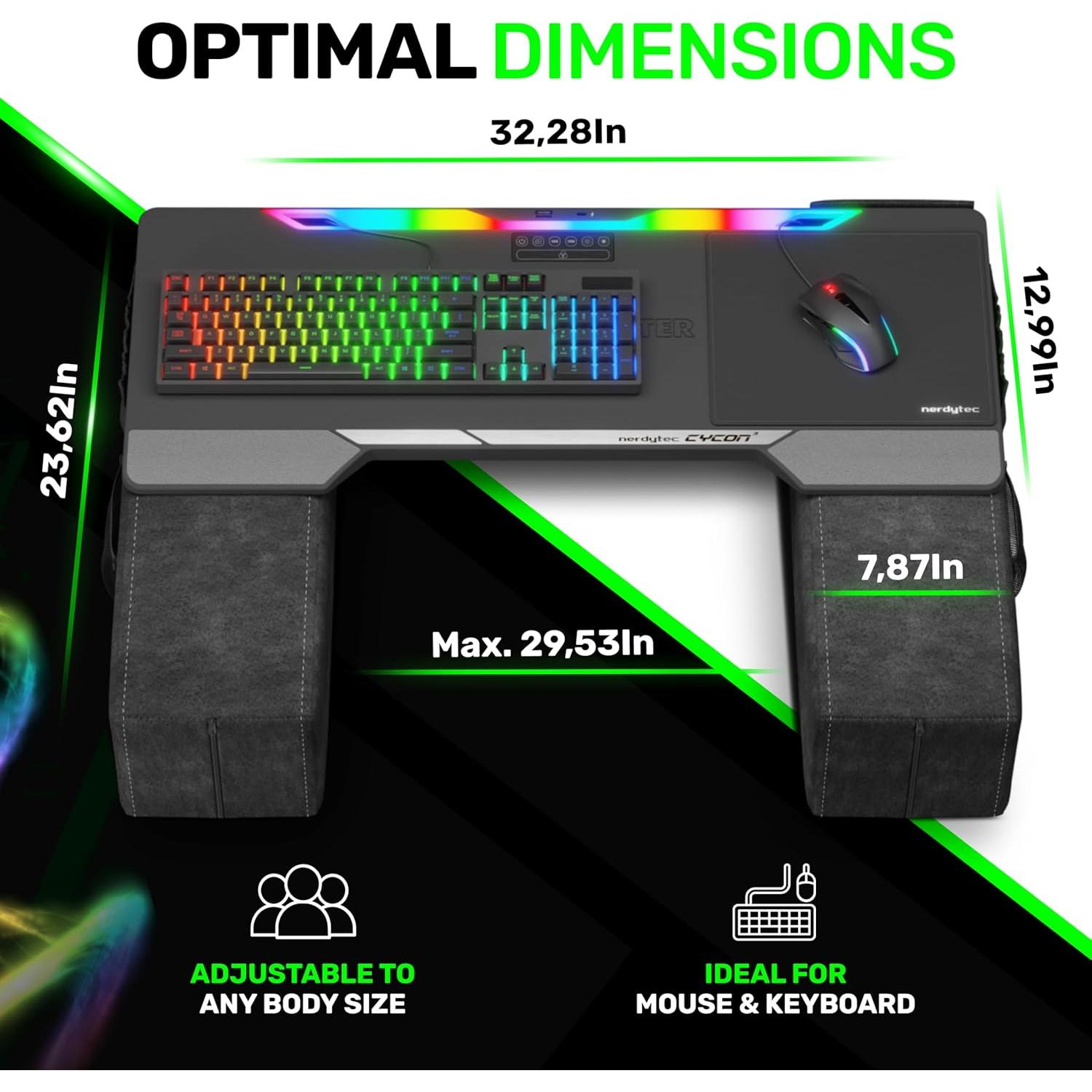 Escritorio de Juego Ergonómico Couchmaster CYCON HORIZONLIGHT