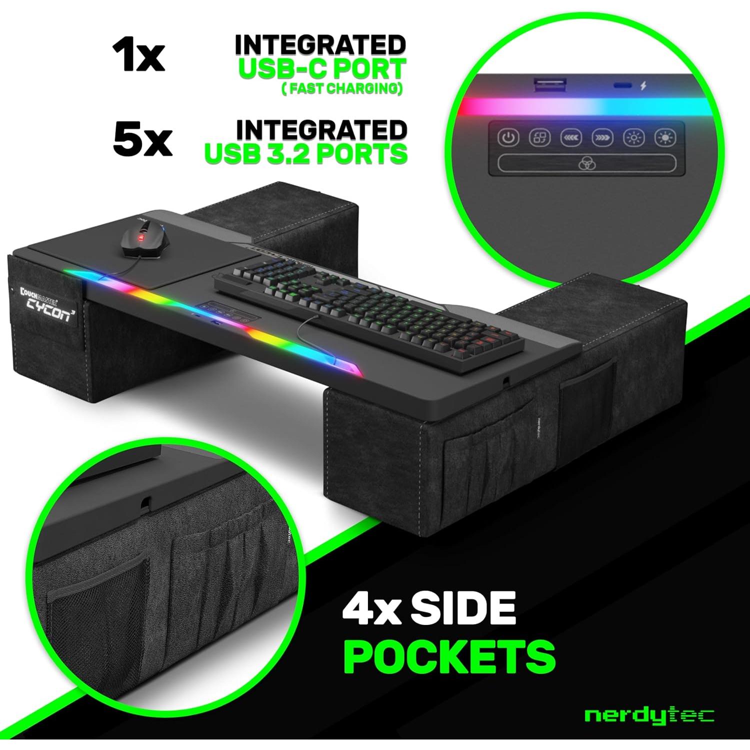 Escritorio de Juego Ergonómico Couchmaster CYCON HORIZONLIGHT