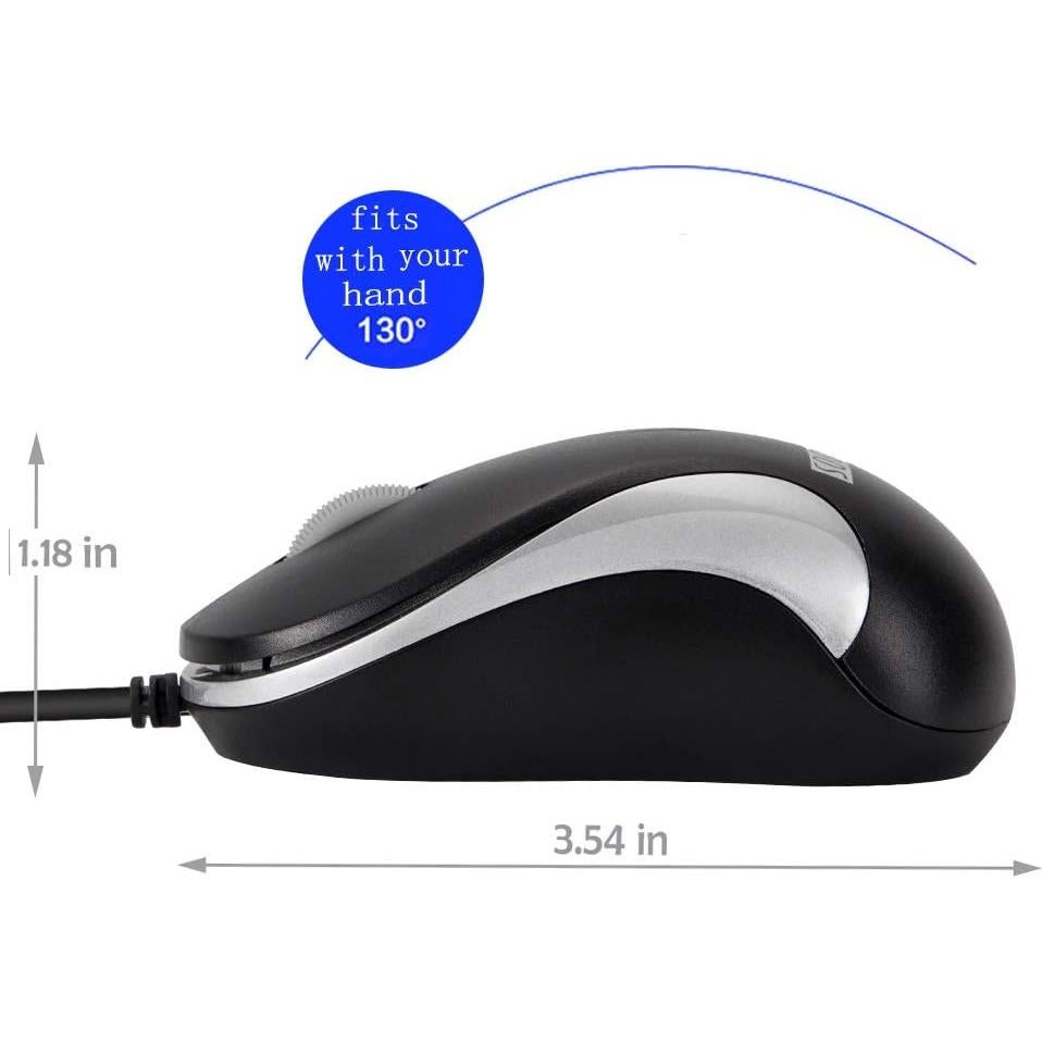 Ratón USB Ergonómico SOONGO SG-558 Plateado 1.5m Cable