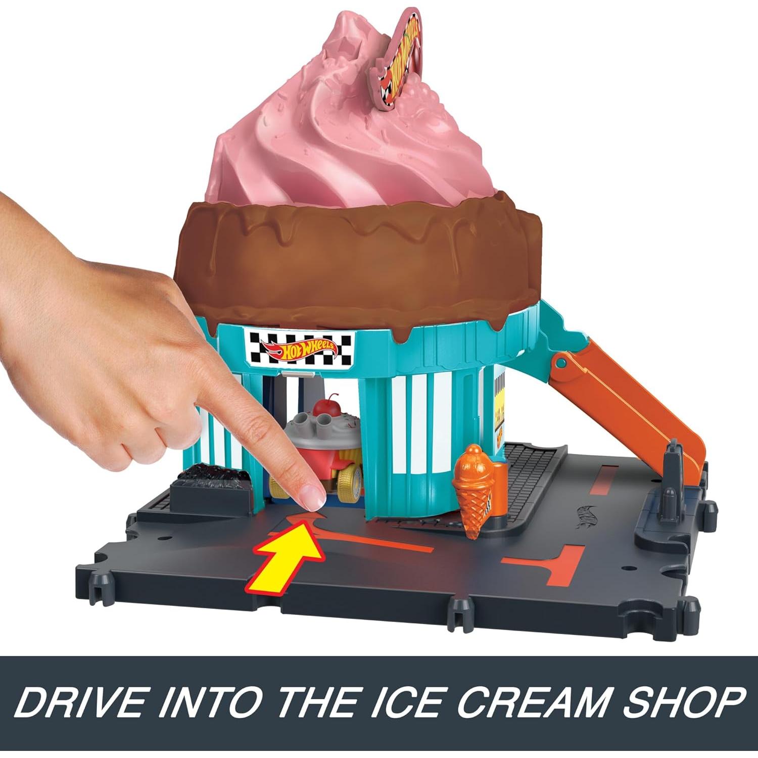 Set de Juego Helados Hot Wheels HTN77 con Coche 1:64