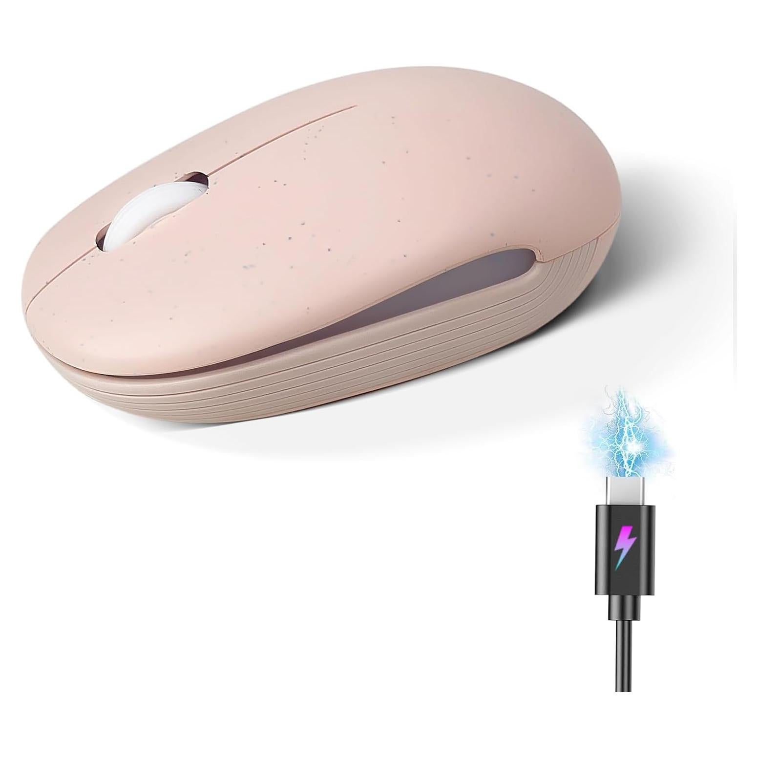 Ratón Inalámbrico Recargable Whalices 52 Rosa 4000 DPI