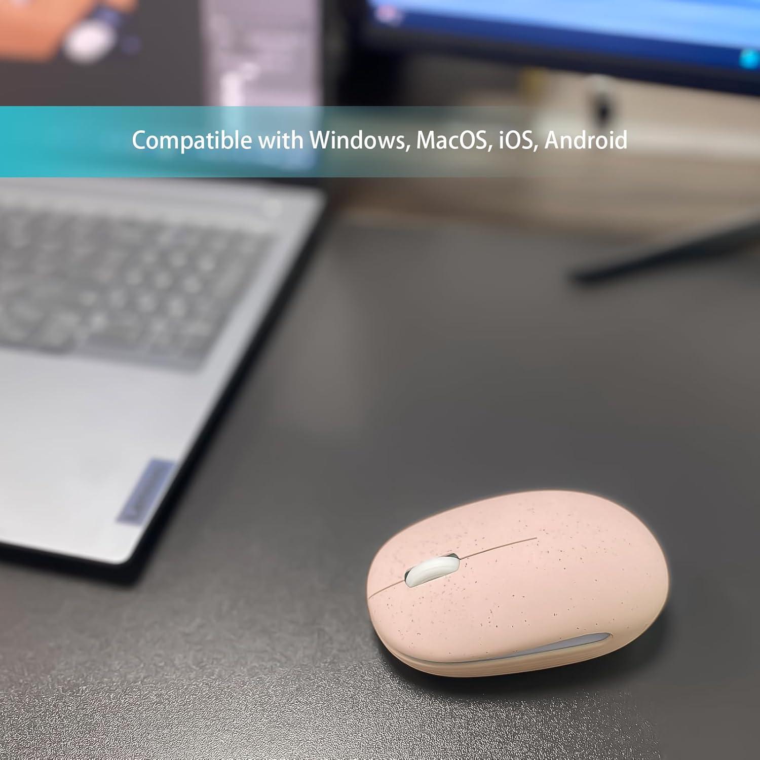 Ratón Inalámbrico Recargable Whalices 52 Rosa 4000 DPI