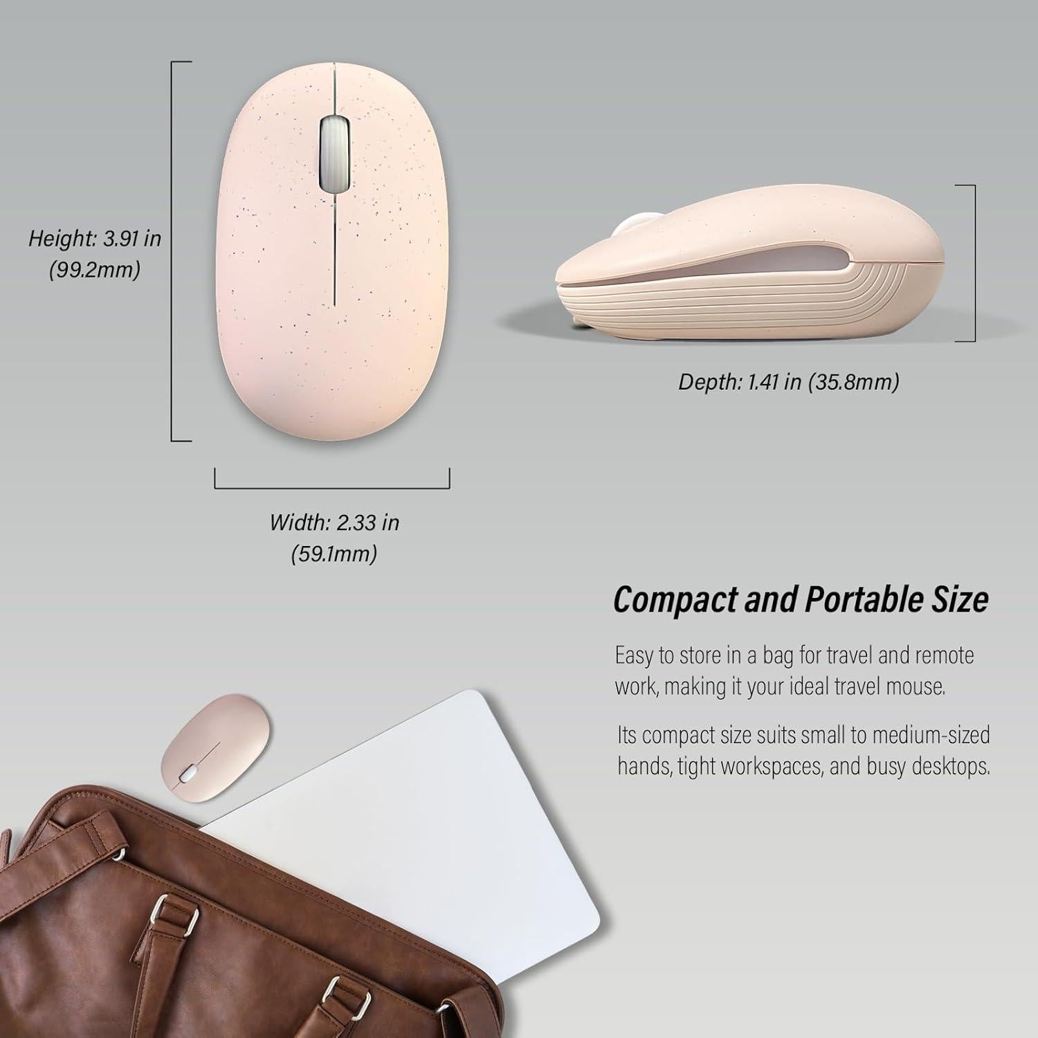 Ratón Inalámbrico Recargable Whalices 52 Rosa 4000 DPI