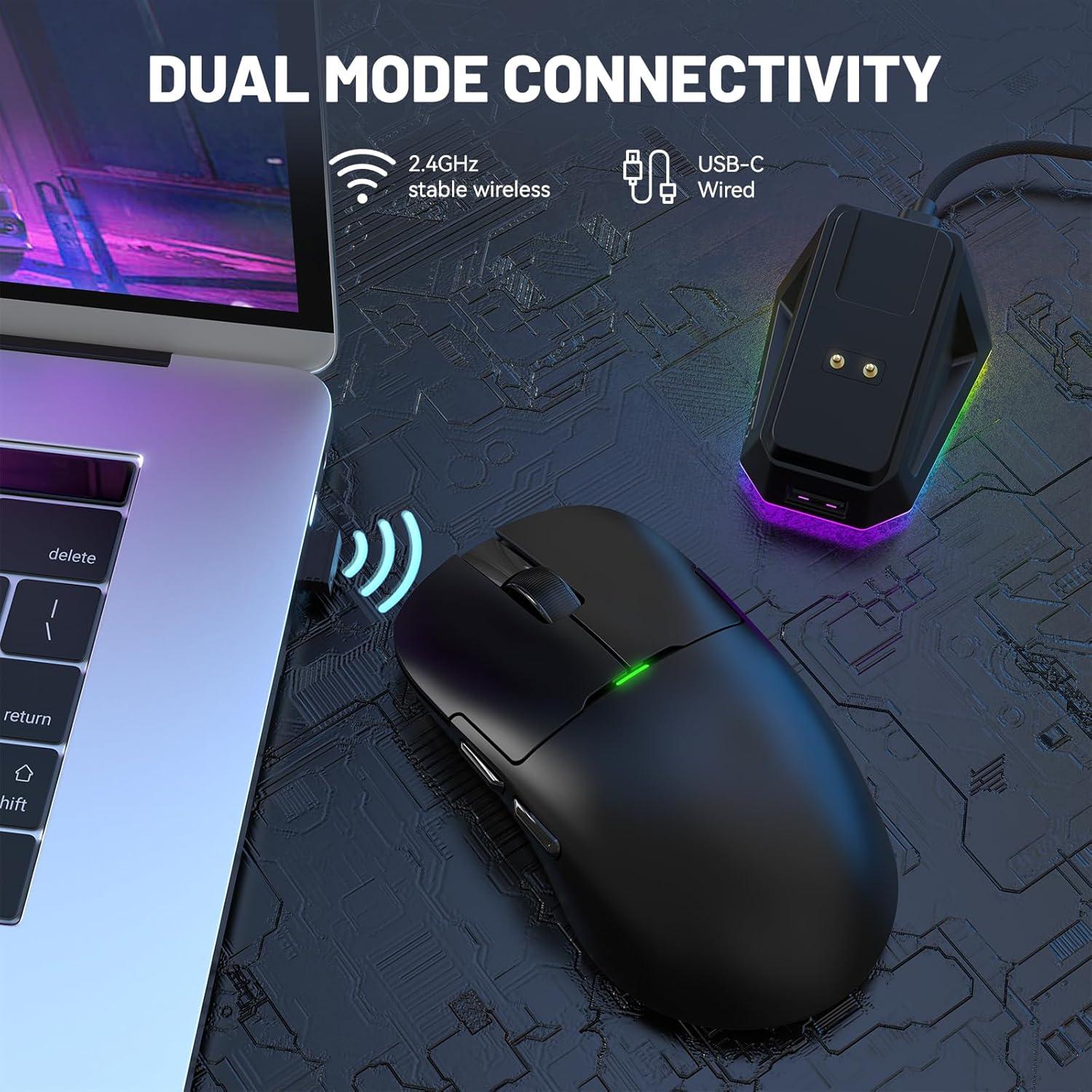 Ratón Gaming Inalámbrico ATTACK SHARK Ajazz AJ159P 26K DPI