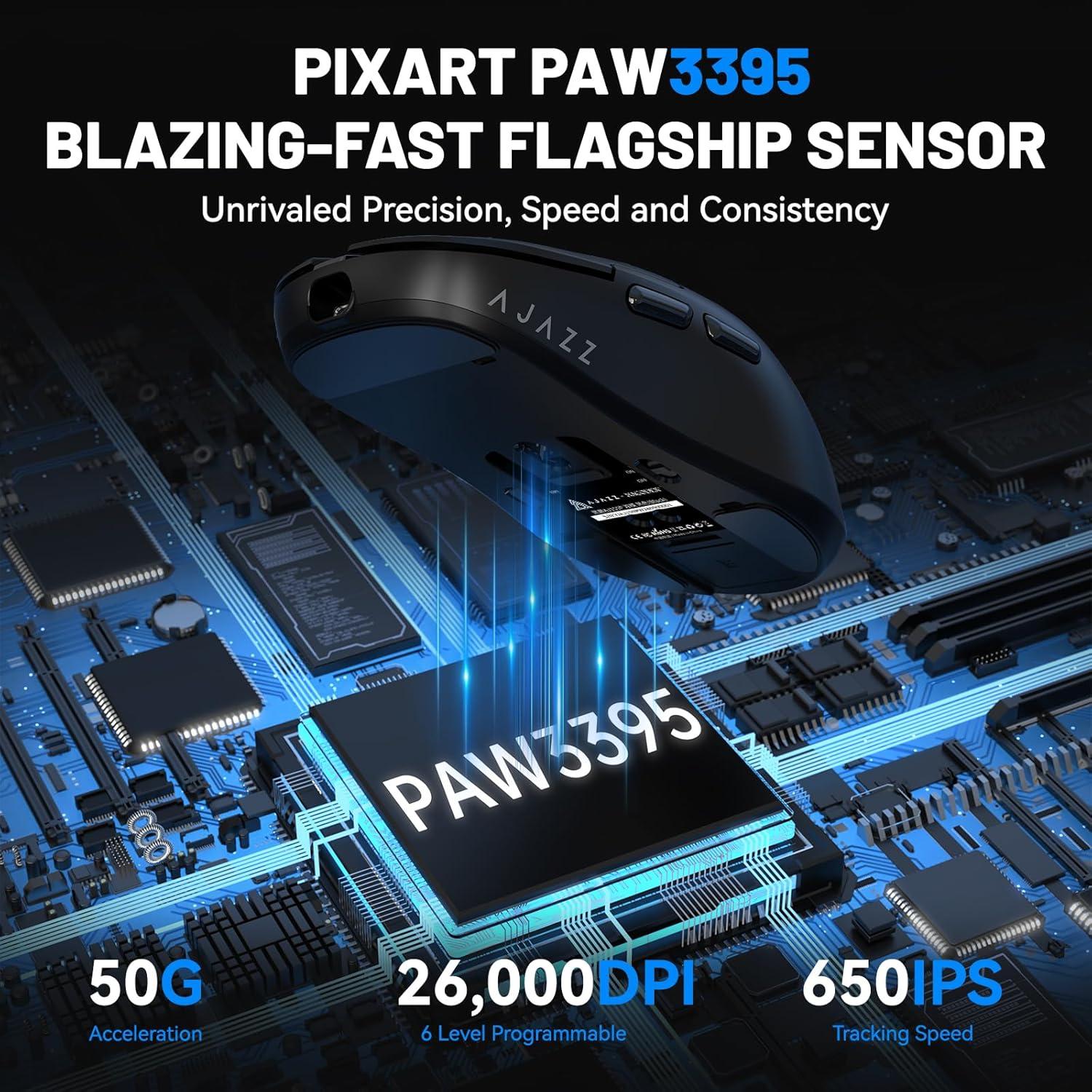 Ratón Gaming Inalámbrico ATTACK SHARK Ajazz AJ159P 26K DPI