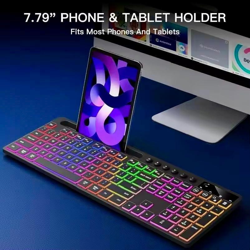 Combo Teclado y Ratón Inalámbricos Amoo CK731 RGB 114 Teclas