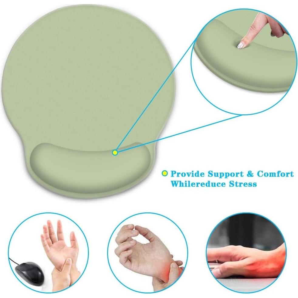 Alfombrilla de Ratón Ergonómica Britimes Verde Claro 25x23cm