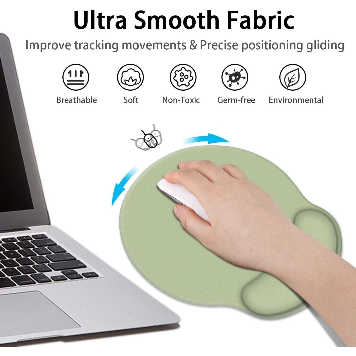 Alfombrilla de Ratón Ergonómica Britimes Verde Claro 25x23cm