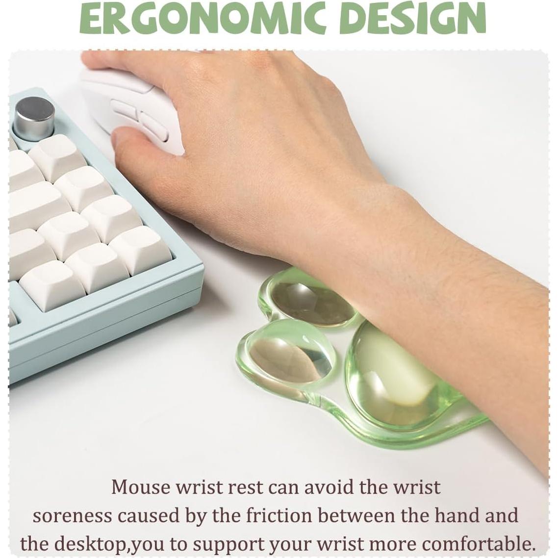 Reposamuñecas Ergonómico de Gel Verde Pata de Gato Hunfuthr