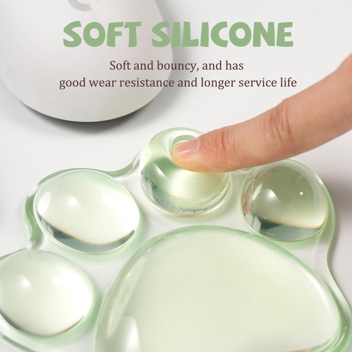 Reposamuñecas Ergonómico de Gel Verde Pata de Gato Hunfuthr