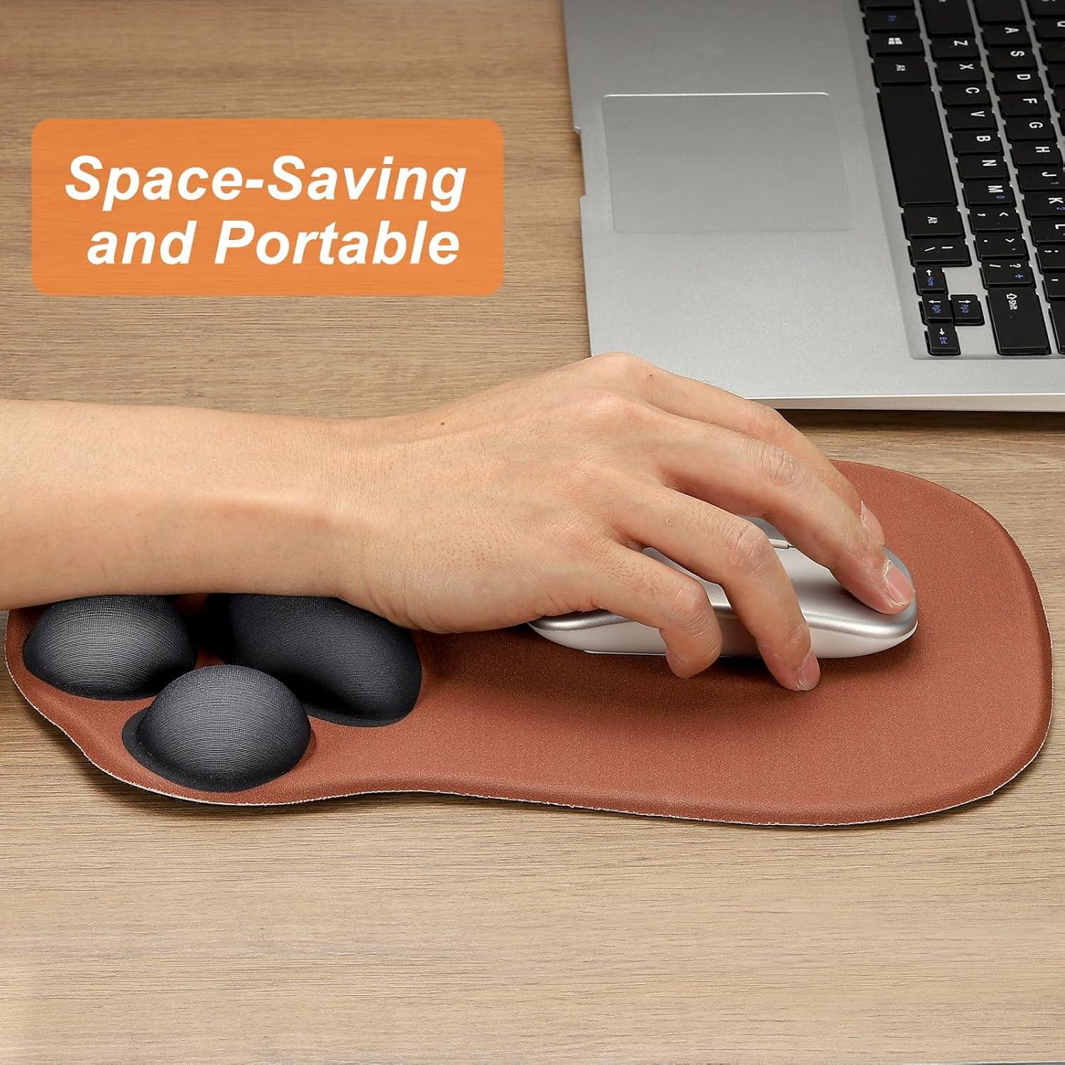 Almohadilla de Ratón Ergonómica PATIKIL con Reposamuñecas Azul