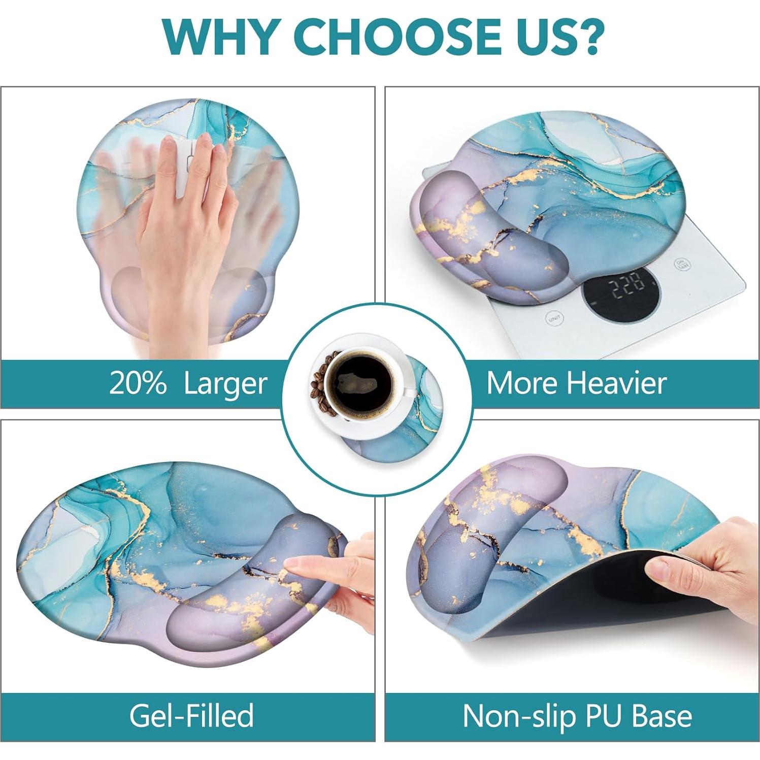 Almohadilla Ergonómica AIMSA para Ratón con Soporte de Gel