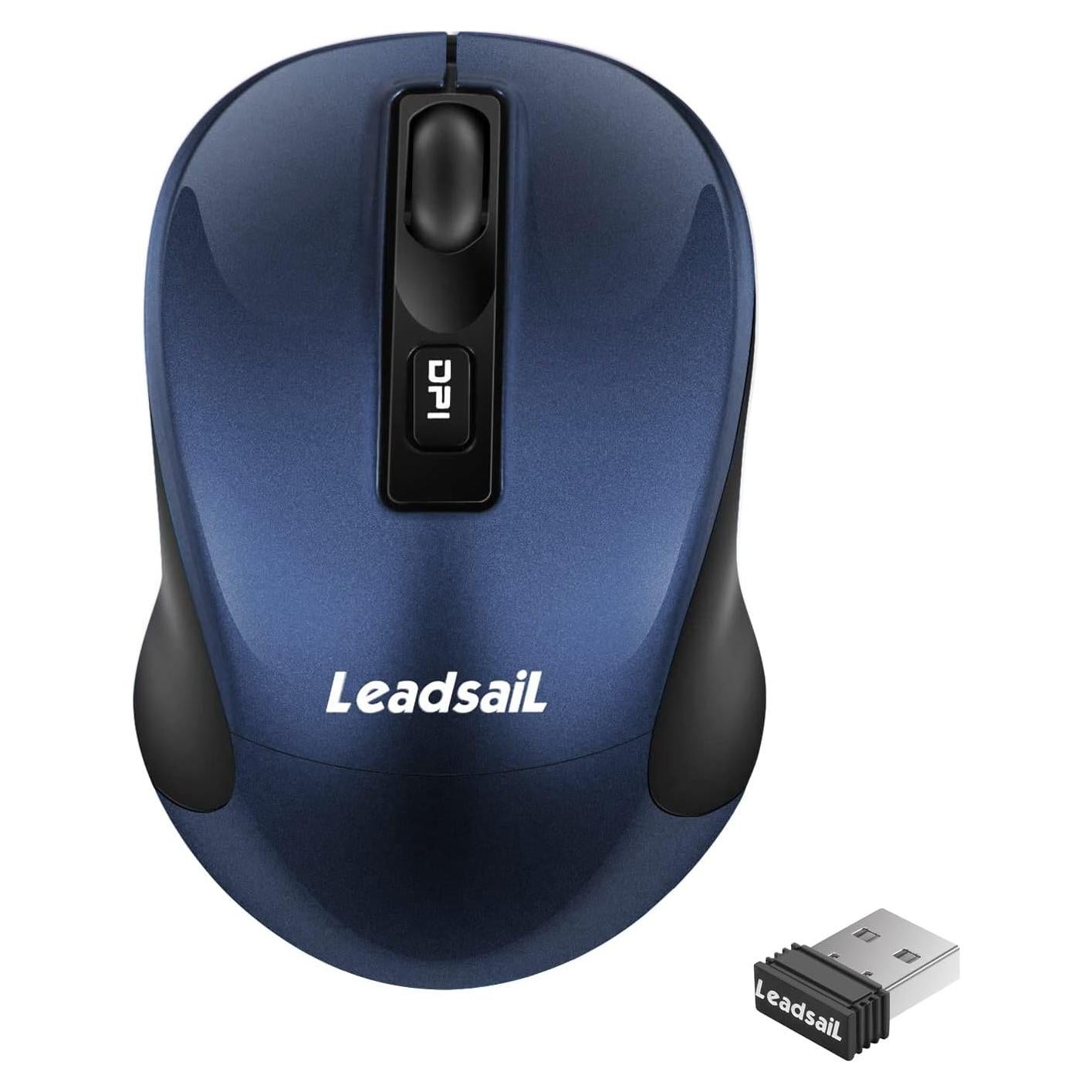 Ratón Inalámbrico LeadsaiL LX-005 Azul, Óptico 2.4GHz, 3 DPI