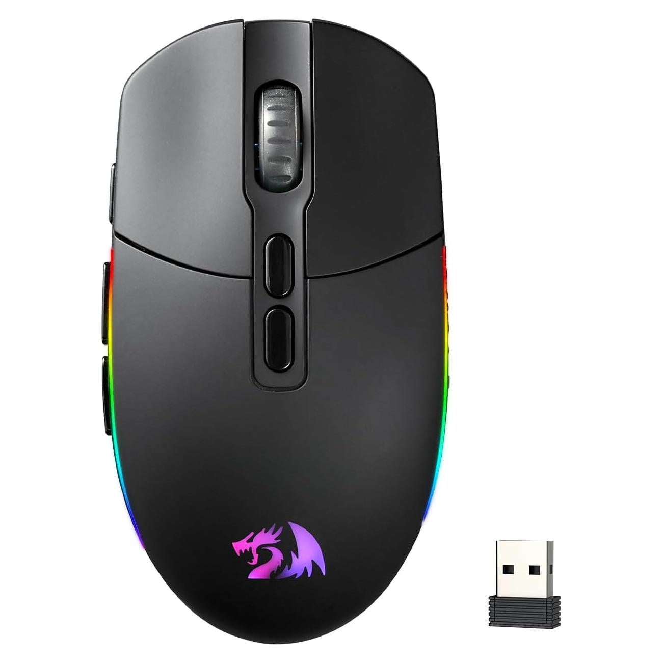 Ratón Óptico Inalámbrico Redragon M719 Pro Rosa 10,000 DPI