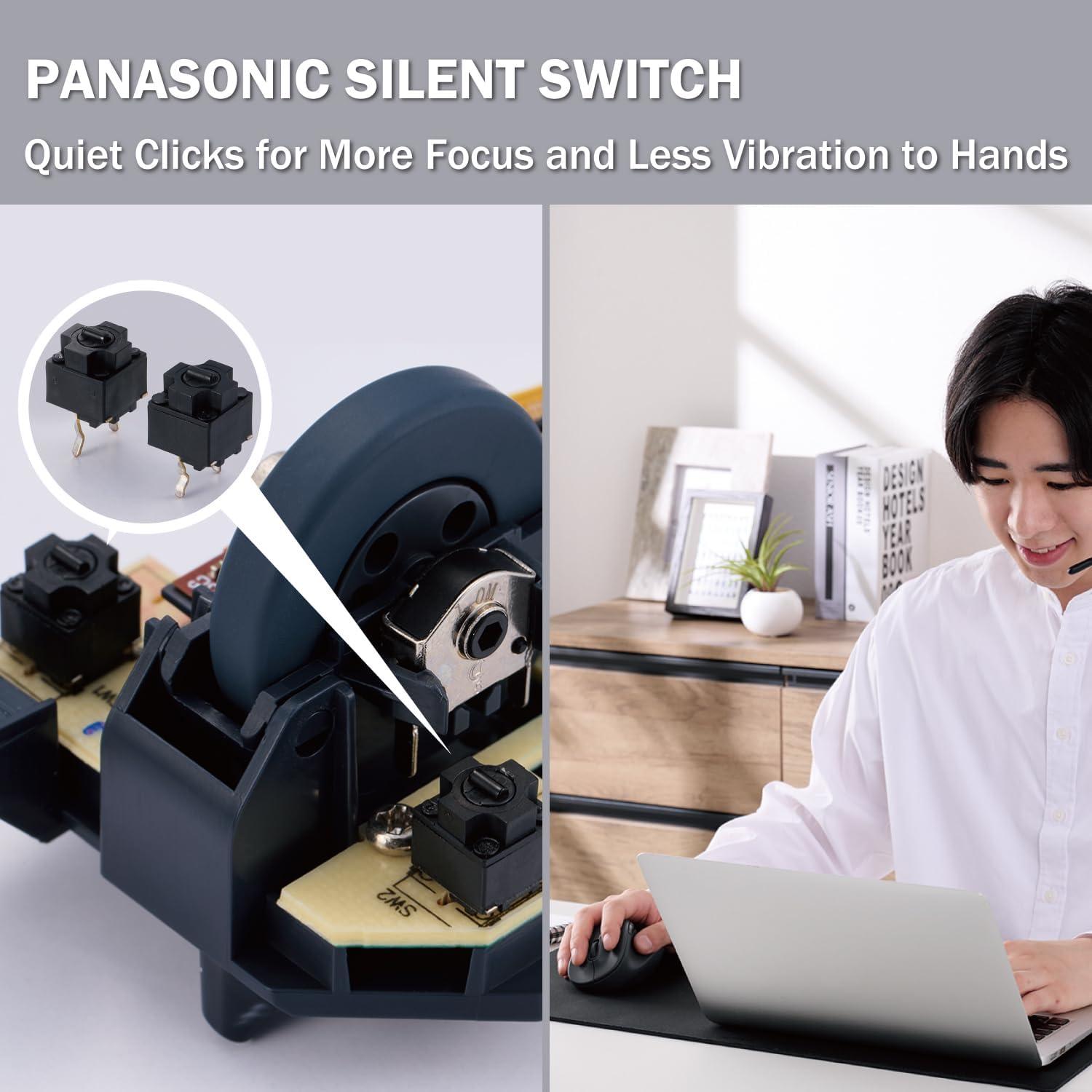 Ratón Inalámbrico Bluetooth Ergonomico ELECOM M-XGL30BBSKBK 2000DPI