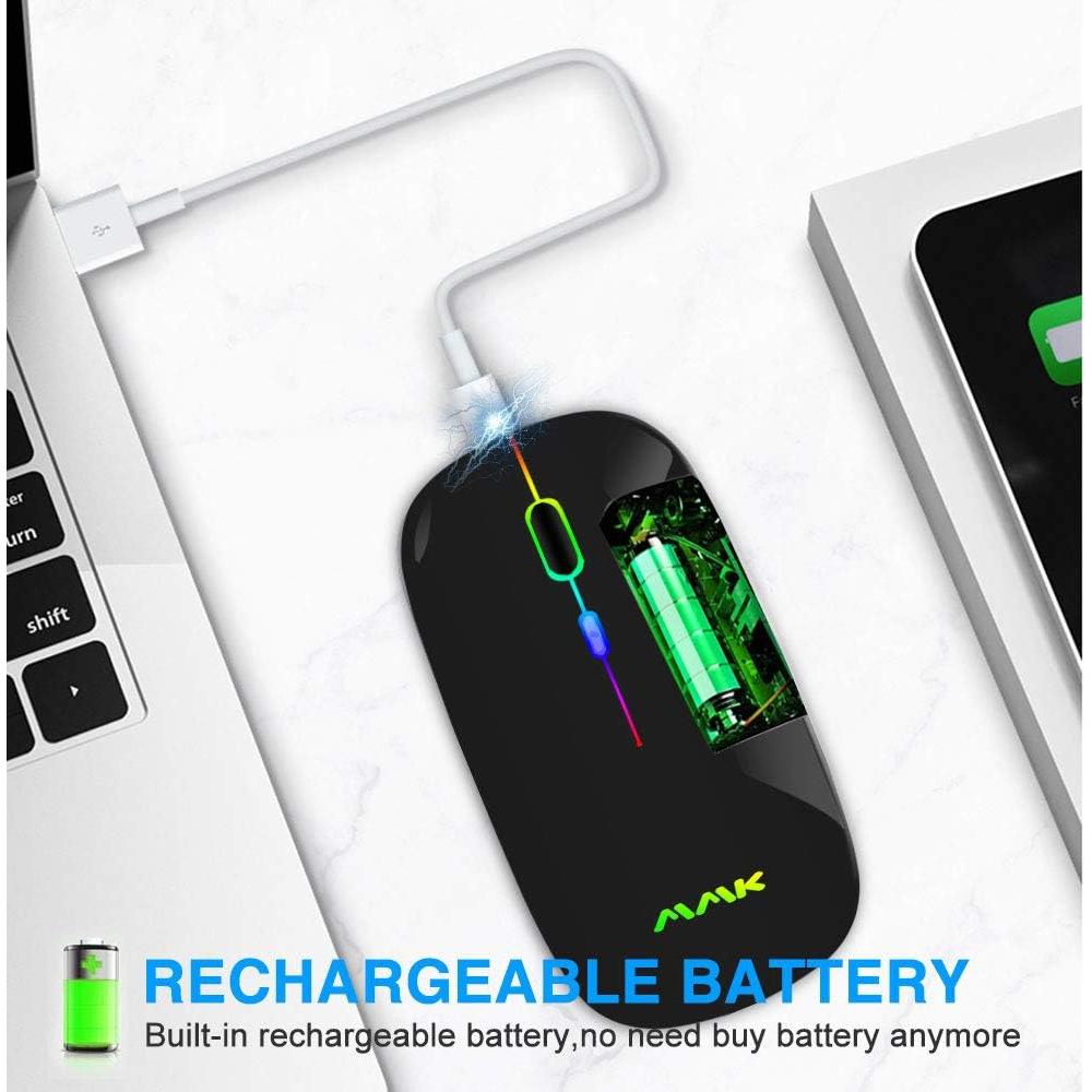 Ratón Inalámbrico Bluetooth MMK225 Recargable 2.4G Negro