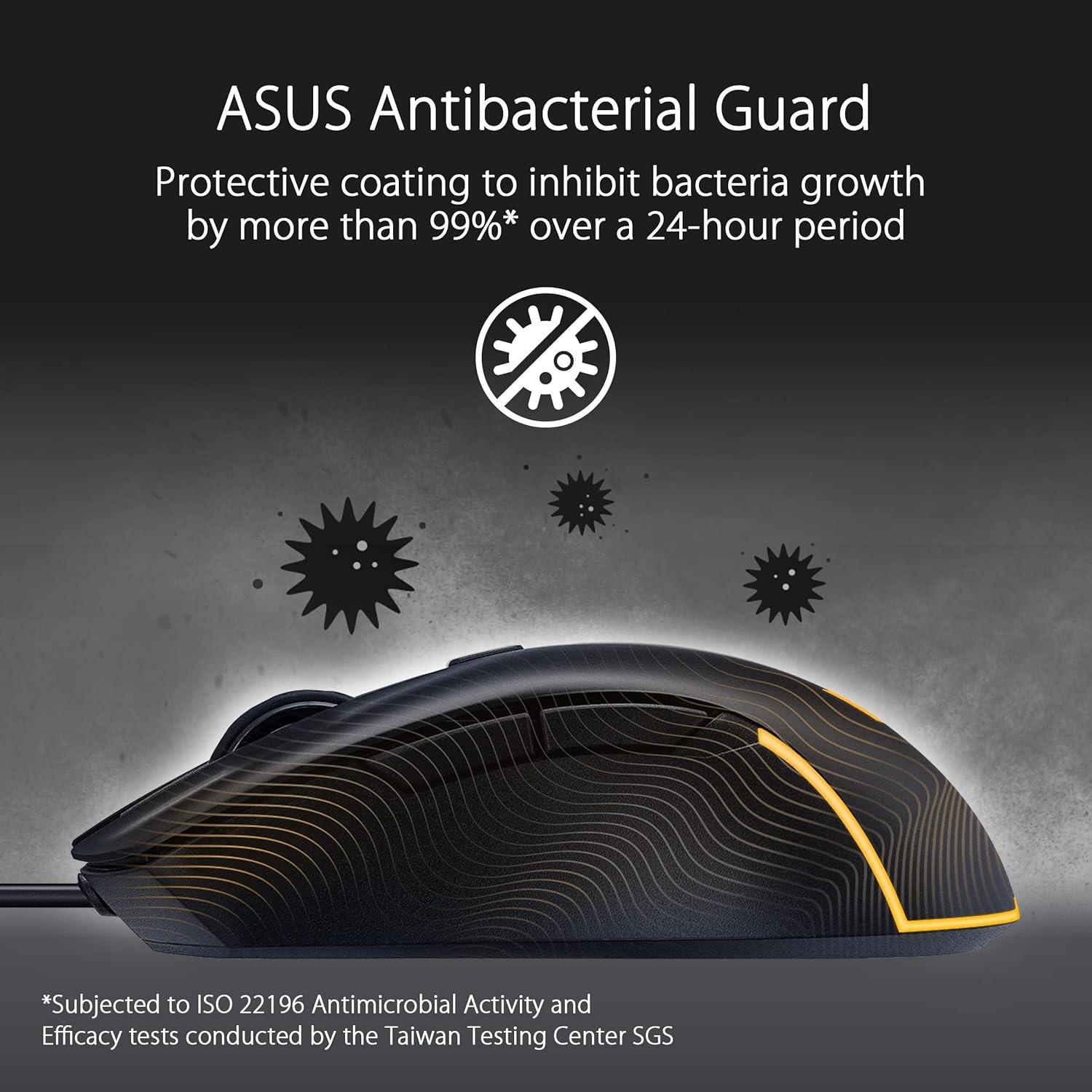 Ratón Gaming ASUS TUF M3 Gen II, 8000 DPI, Ligero 59g, Negro