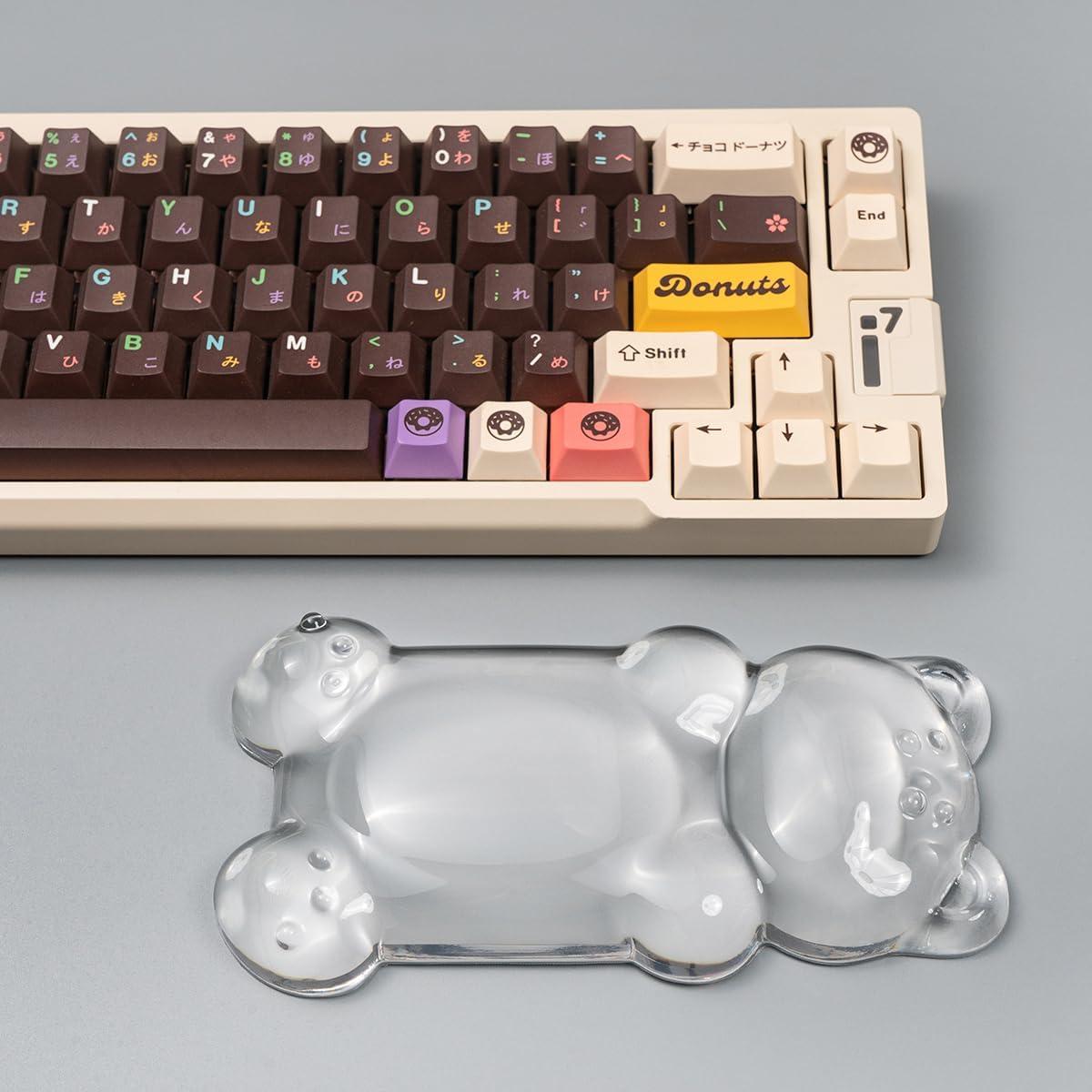 Reposamuñecas de Gel Silicona Ergonómico Oso Blanco 14.5x8x2cm