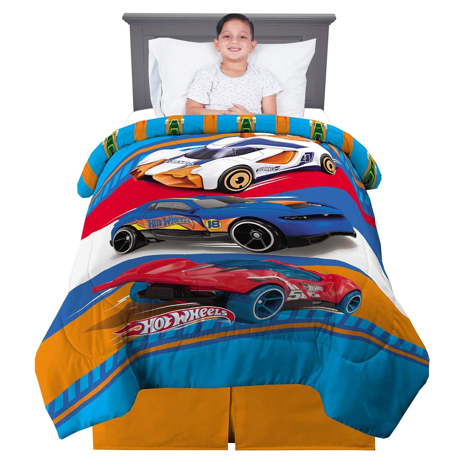 Edredón Reversible Franco Hot Wheels Microfibra 182x218 cm