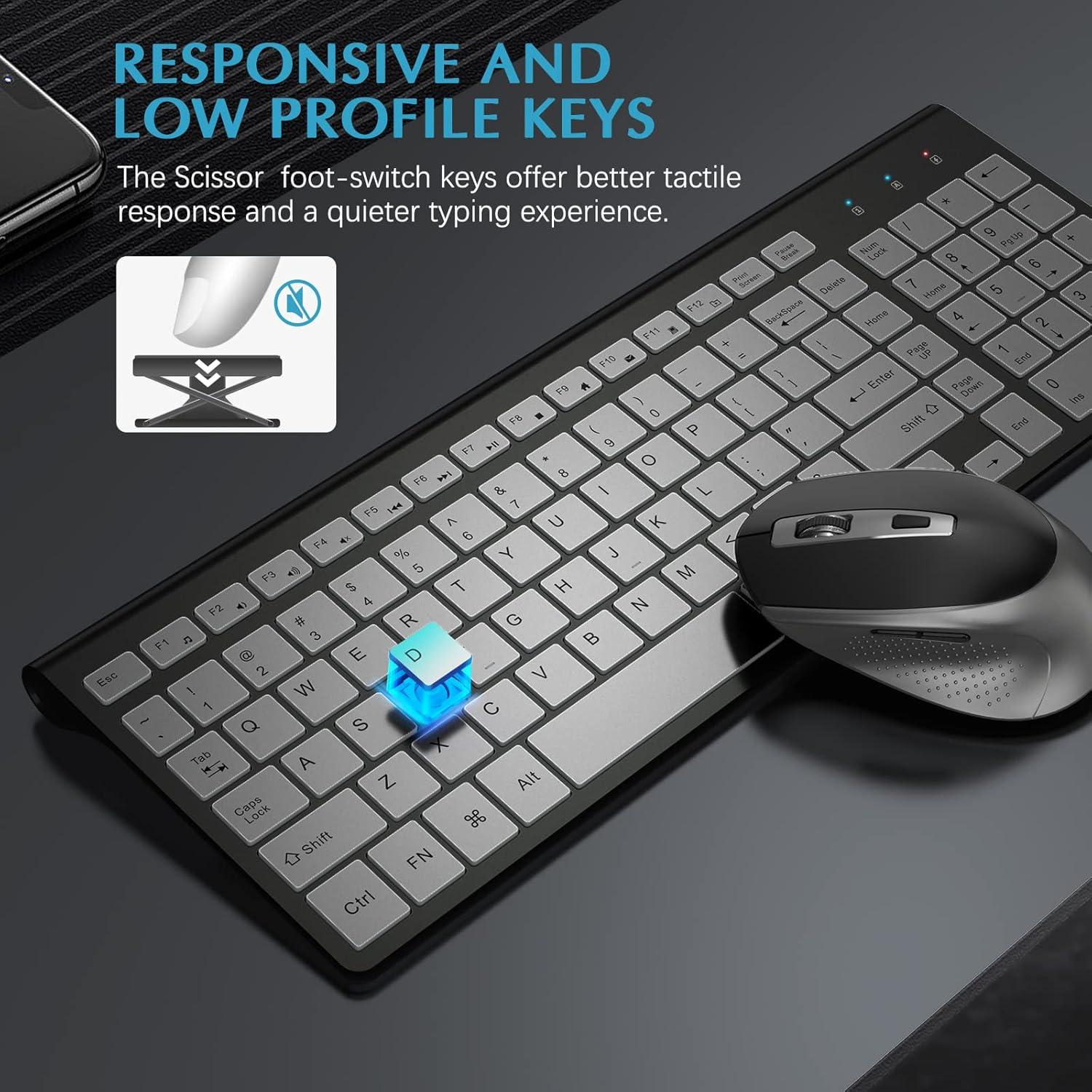 Combo Teclado y Ratón Inalámbricos J JOYACCESS Ergonómico