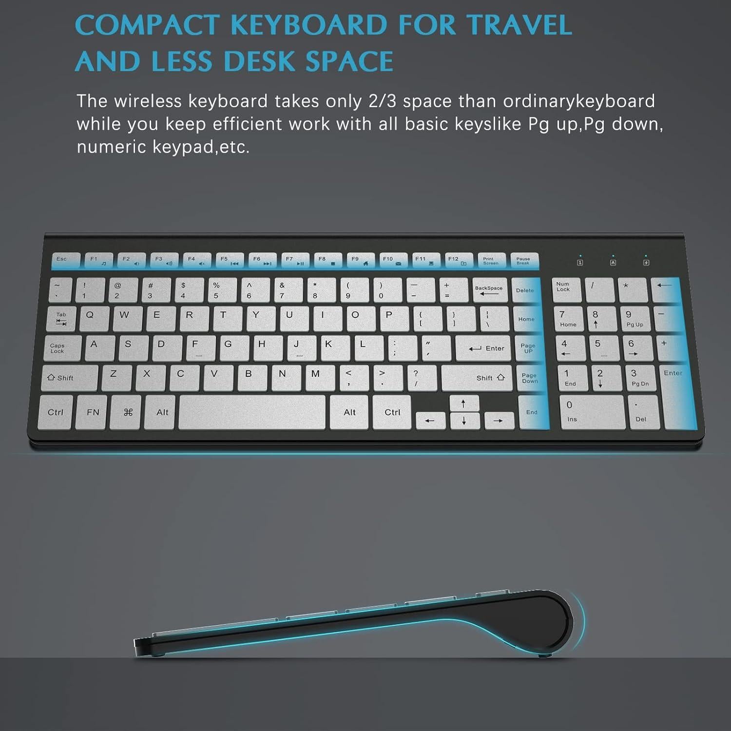 Combo Teclado y Ratón Inalámbricos J JOYACCESS Ergonómico