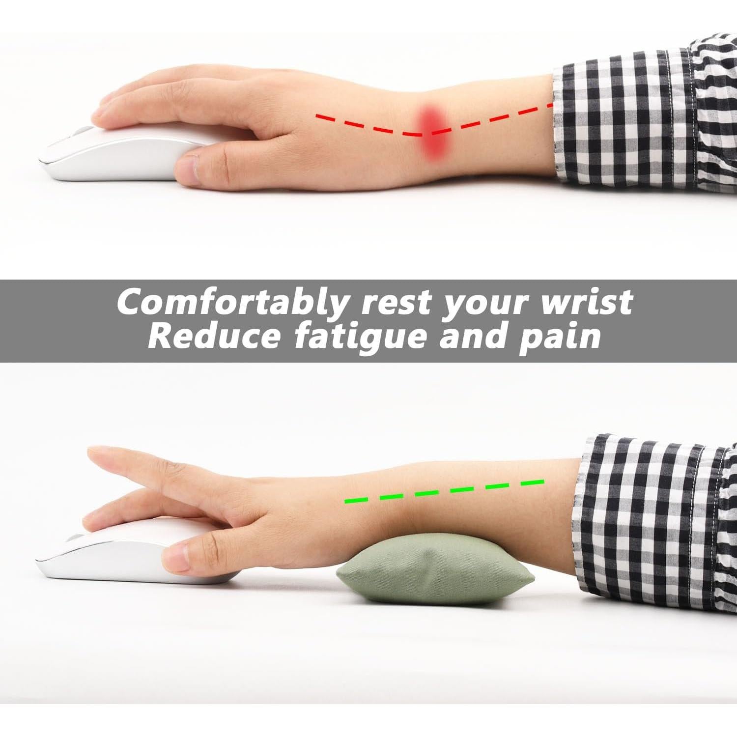 Descanso de Muñeca Ergonómico CandoCraft Verde Claro para PC