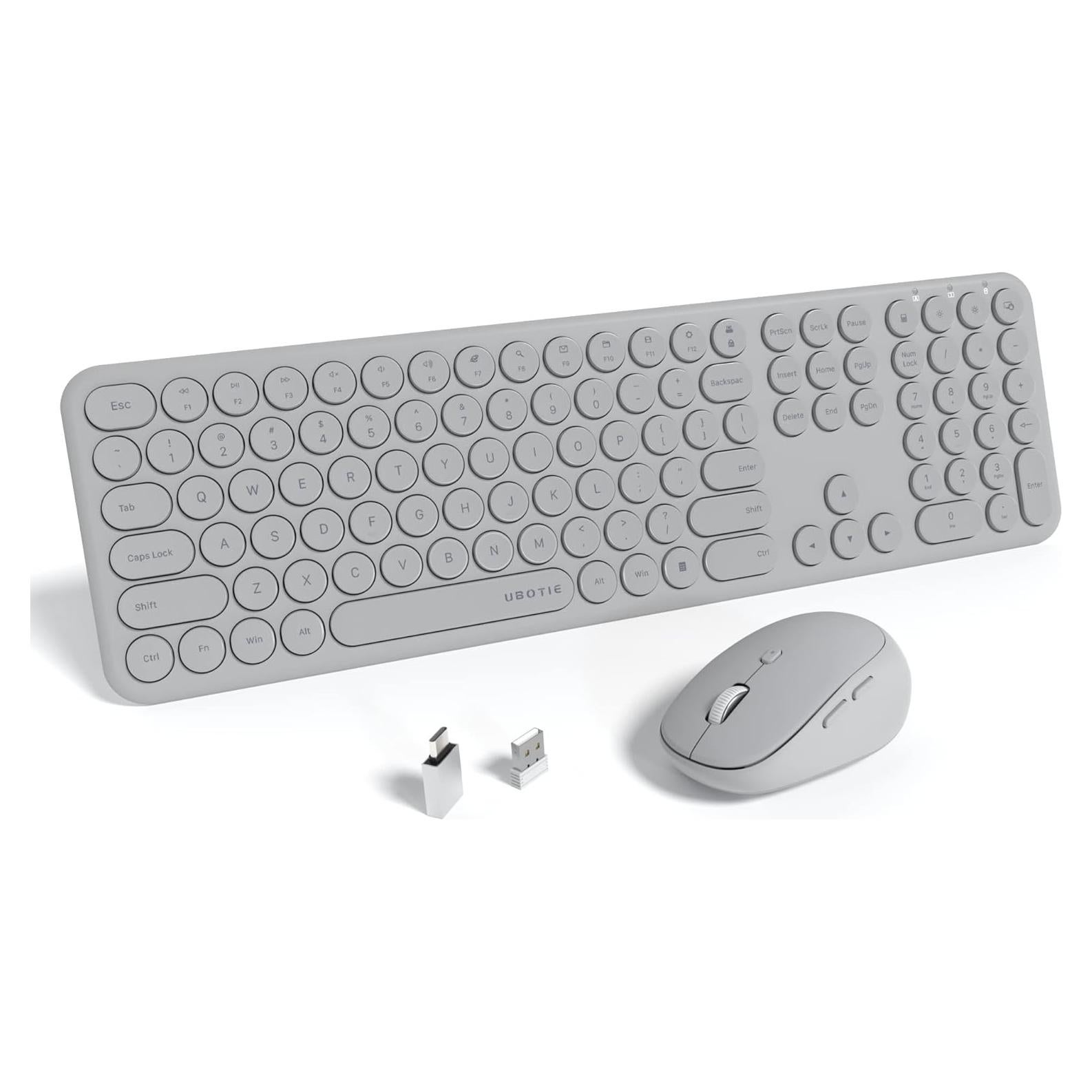 Combo Teclado y Ratón Inalámbricos UBOTIE Gris Espacial