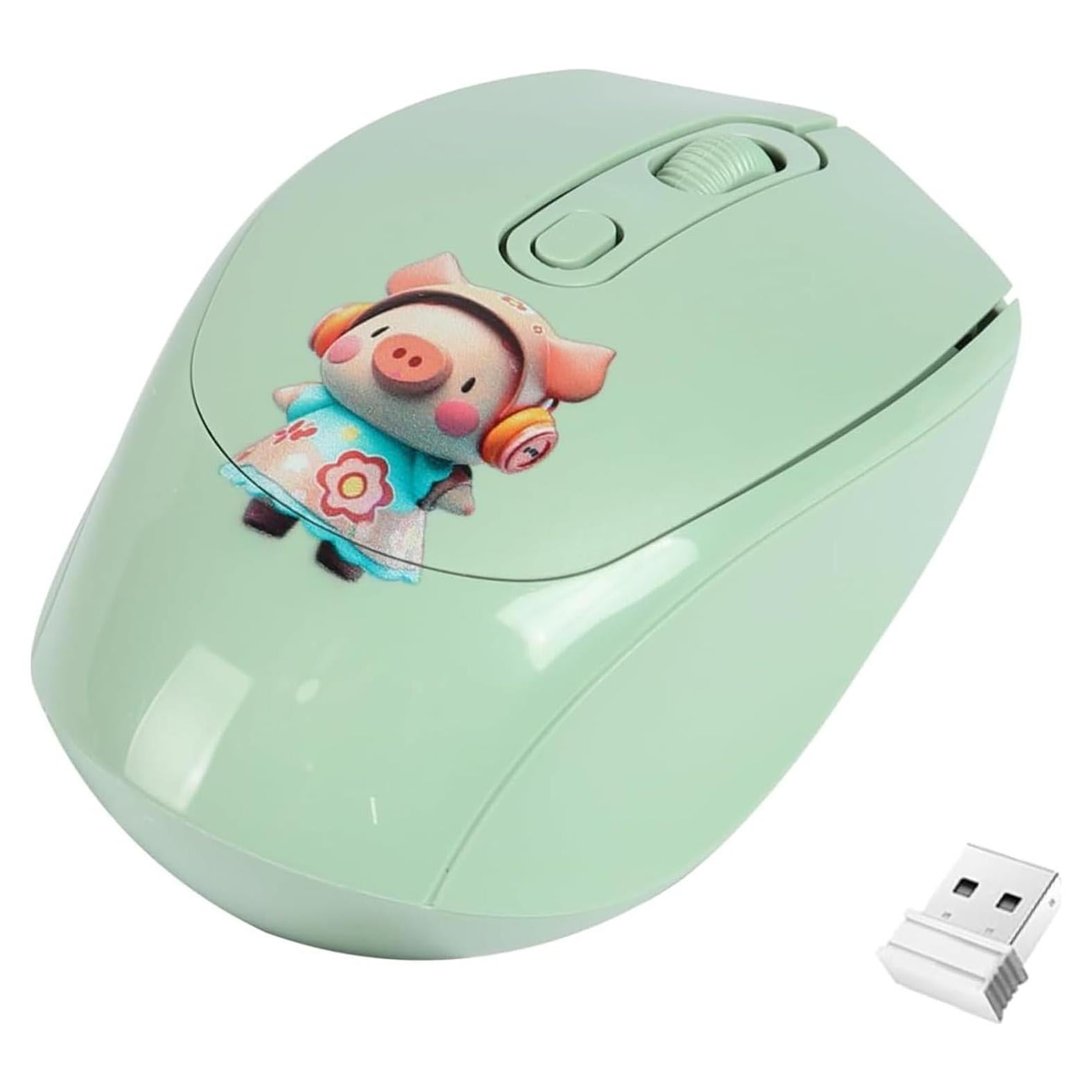 Ratón Inalámbrico Ergonómico Thanice Verde 3 DPI Ajustable