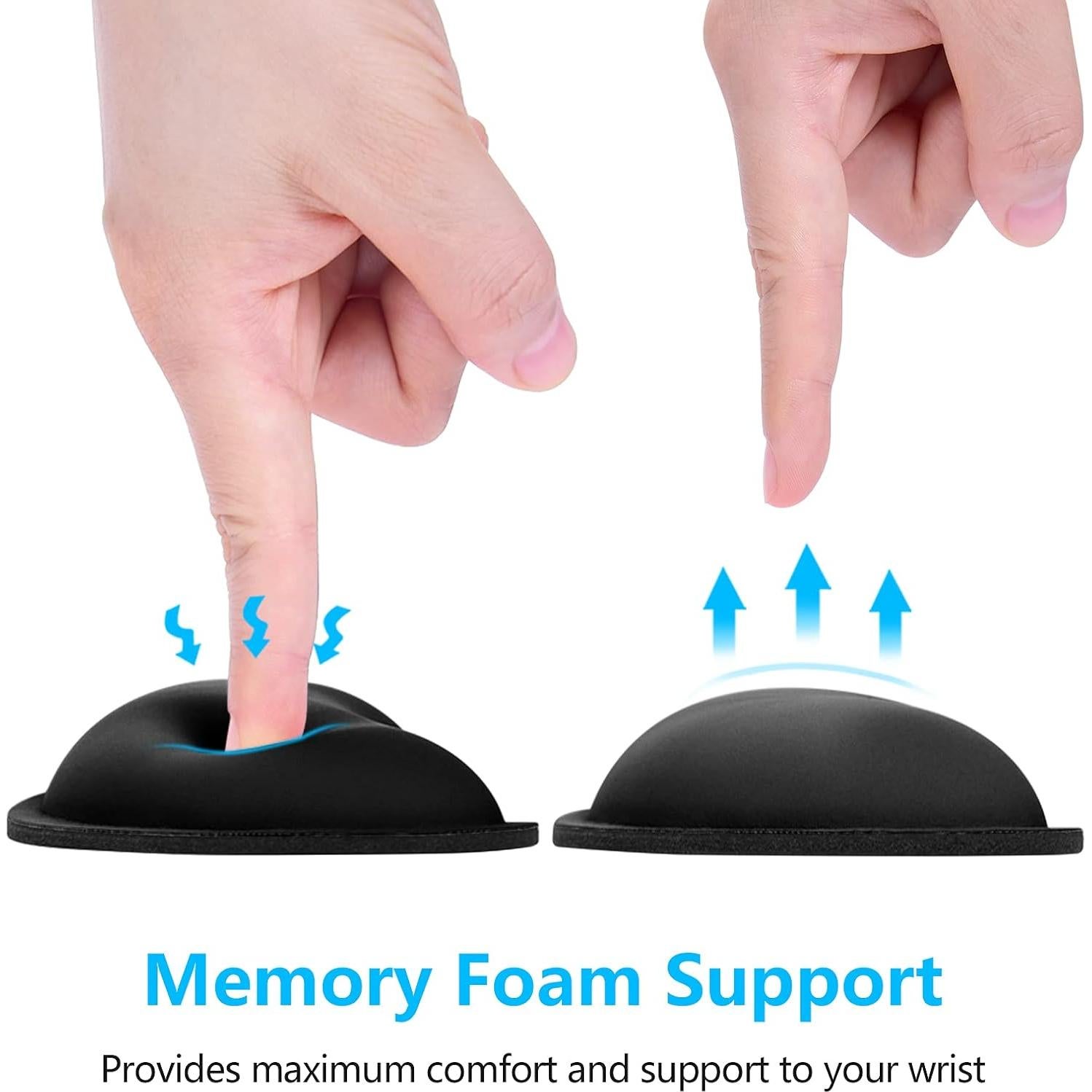 Reposamuñecas Ergonómico Dapesuom de Espuma Viscoelástica Negro