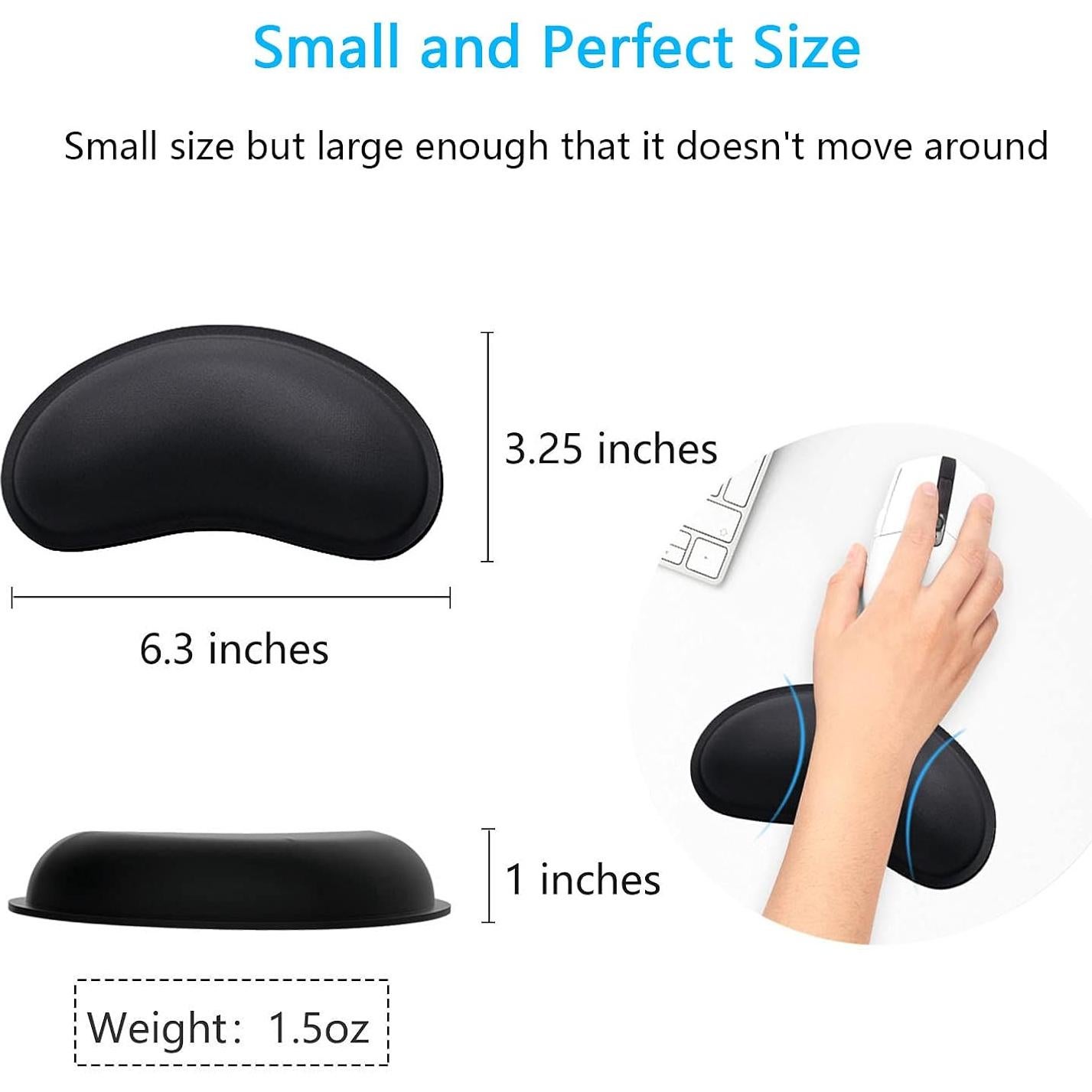 Reposamuñecas Ergonómico Dapesuom de Espuma Viscoelástica Negro