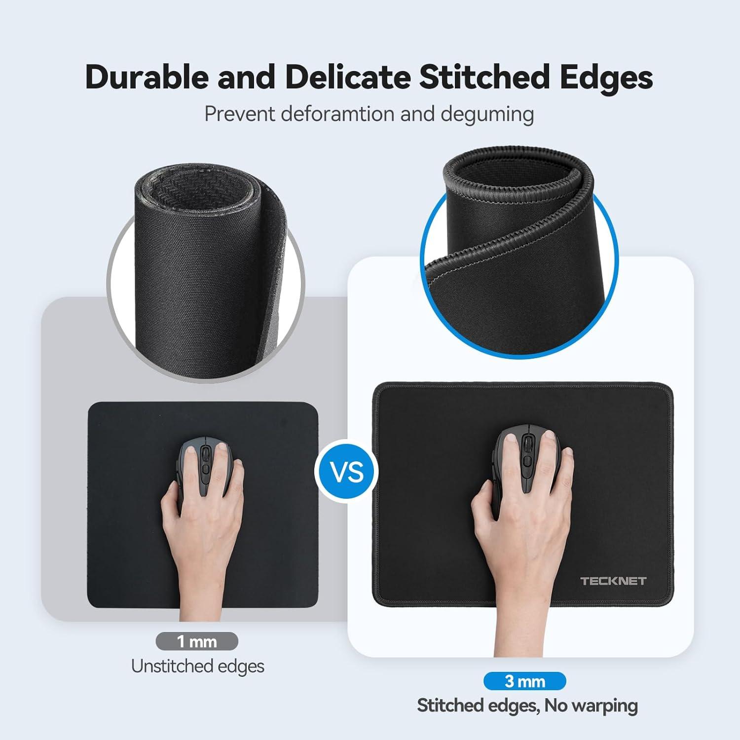 Alfombrilla de Ratón TECKNET Negra Impermeable 25.4x20.8cm