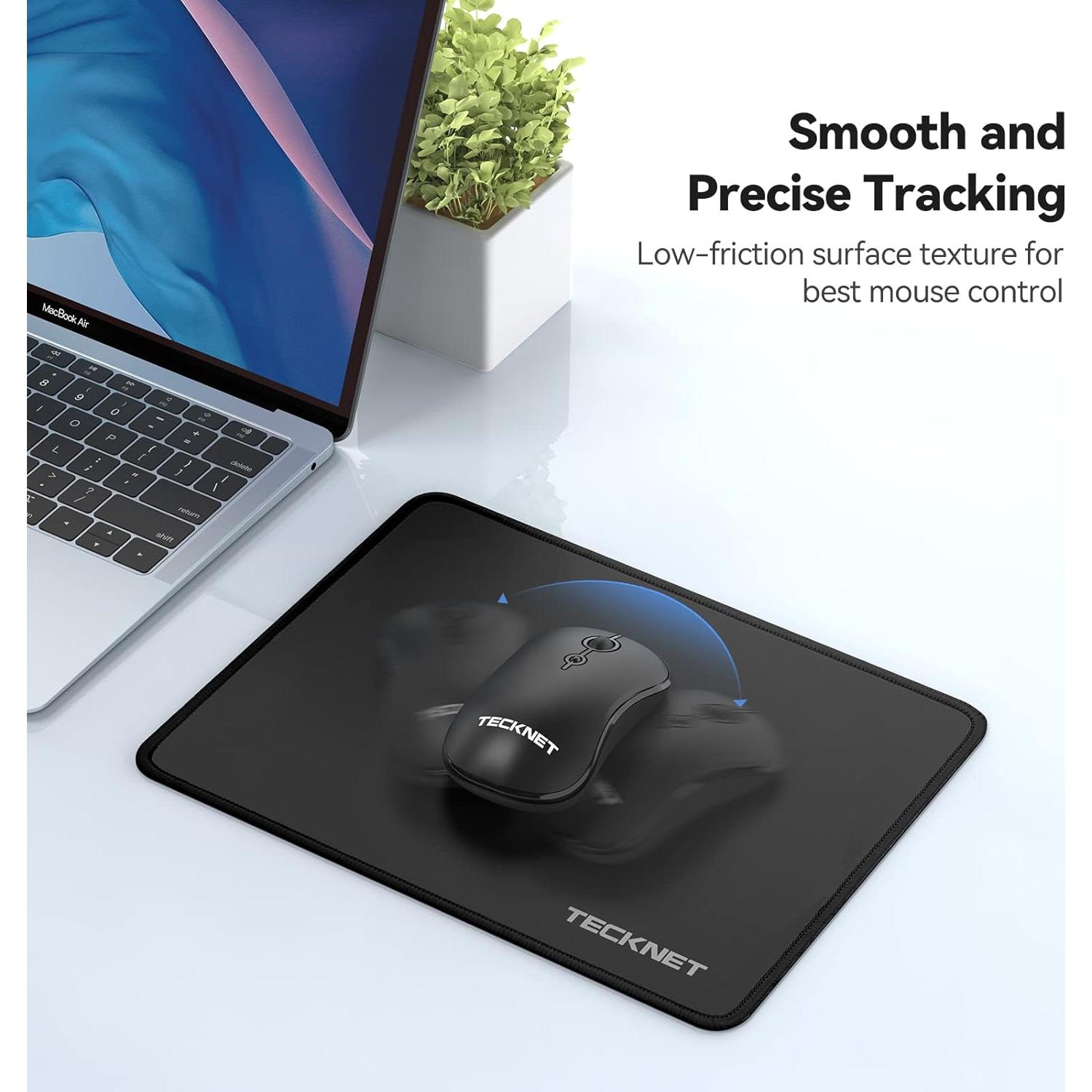 Alfombrilla de Ratón TECKNET Negra Impermeable 25.4x20.8cm