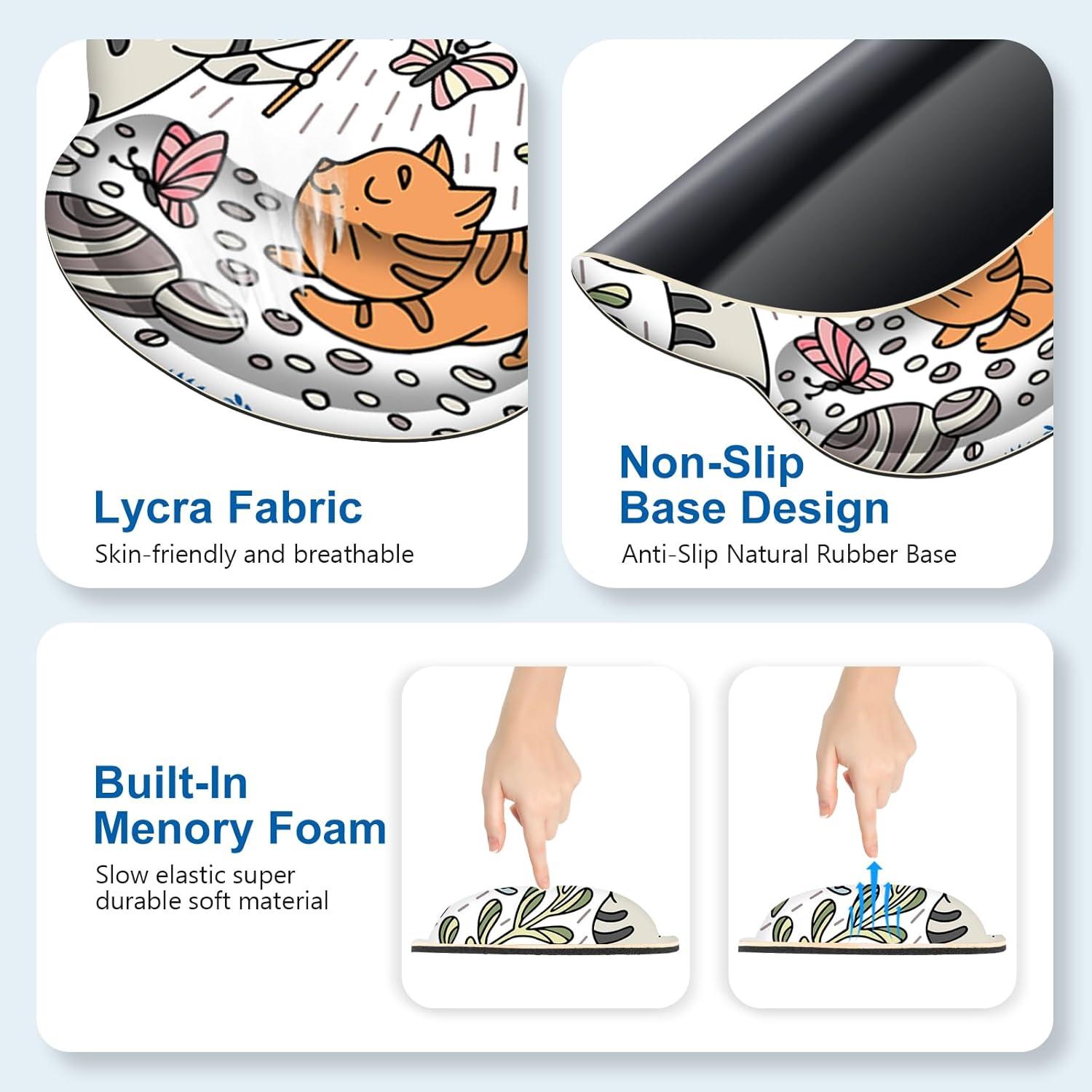 Alfombrilla de Escritorio NXZGO 4 en 1 Ergonómica Gatos