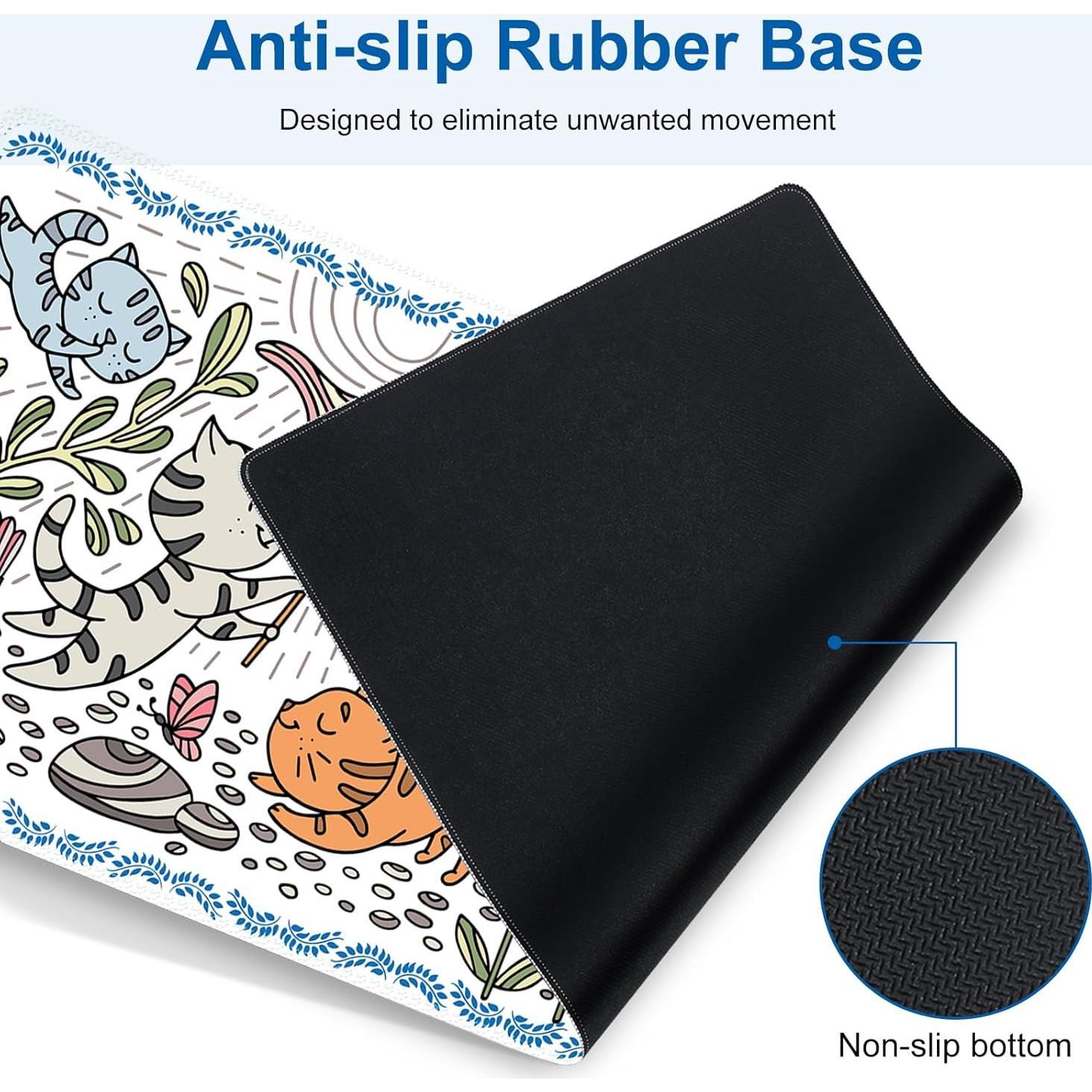 Alfombrilla de Escritorio NXZGO 4 en 1 Ergonómica Gatos