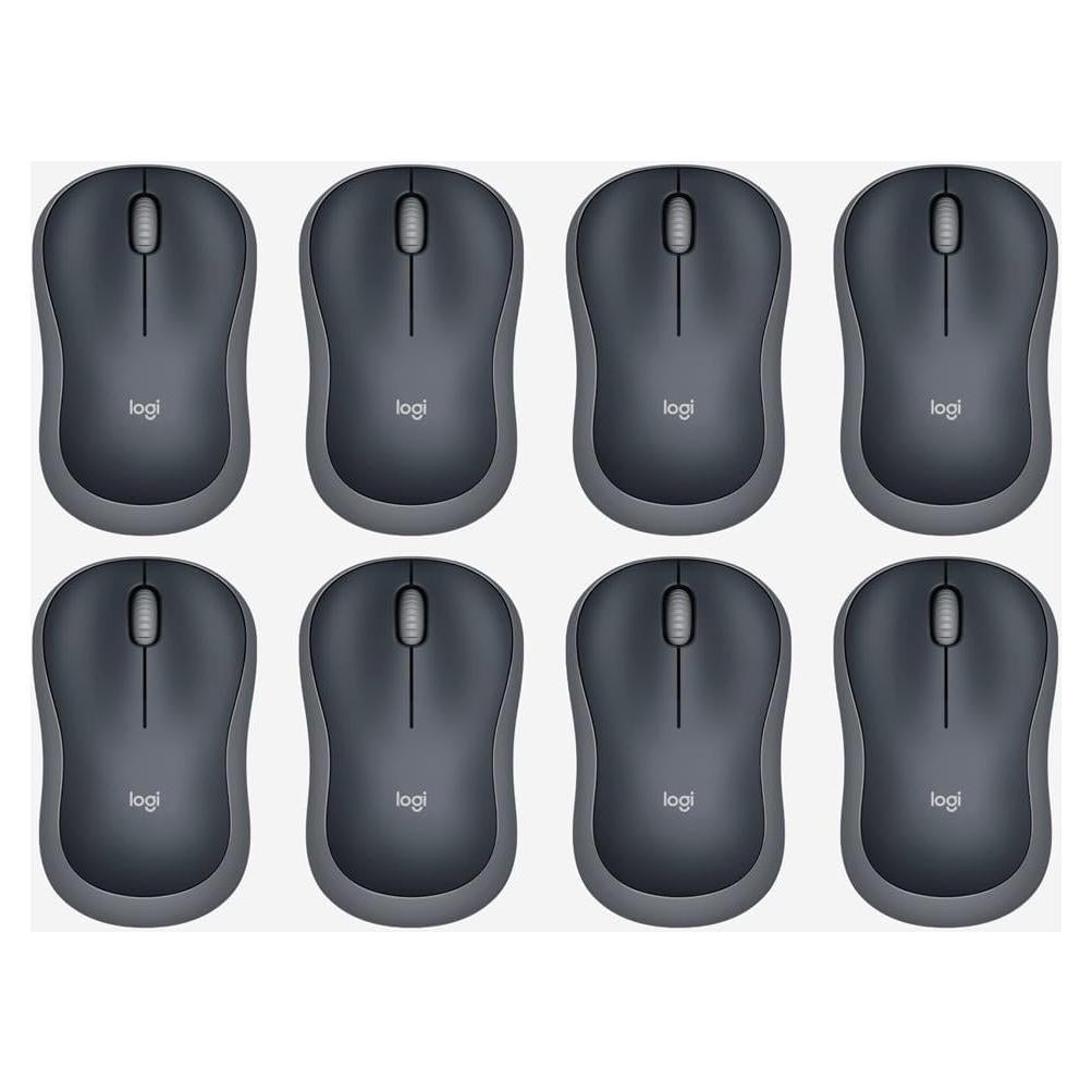 Paquete de 8 Ratones Inalámbricos Logitech M185 - Ideal para Oficinas y Escuelas