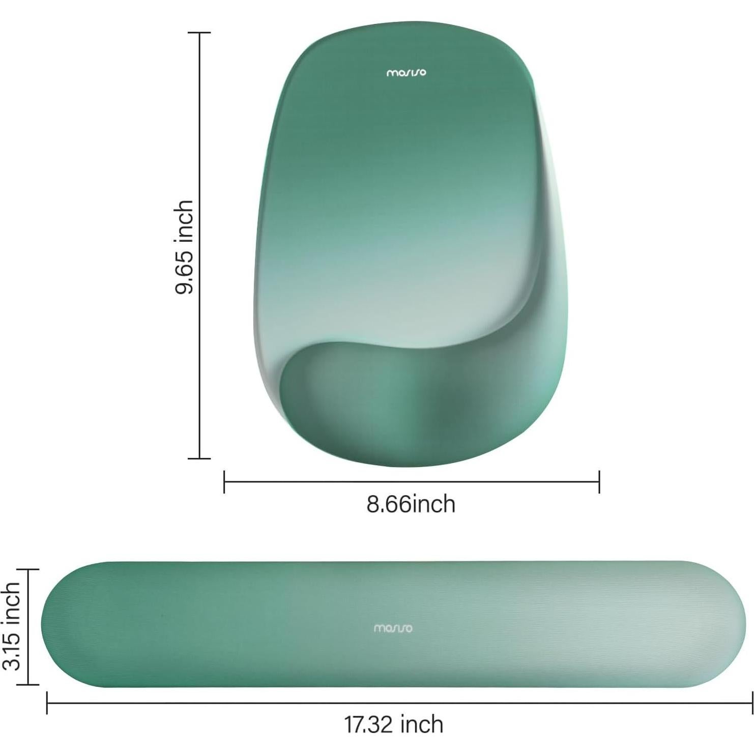 Soporte de Reposamuñecas MOSISO Verde para Teclado y Mouse
