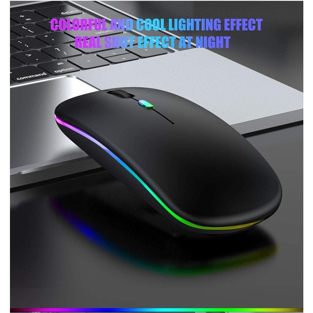 Ratón Inalámbrico Bluetooth PEIBO 5.2 y USB 2.4G Negro