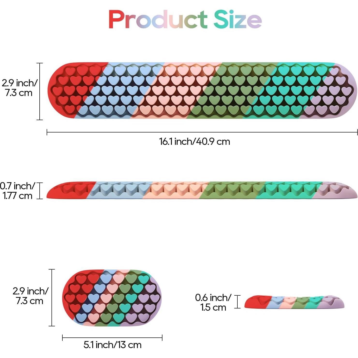Reposamuñecas Ergonómico Mecyfaty Silicona Corazón 2 Piezas