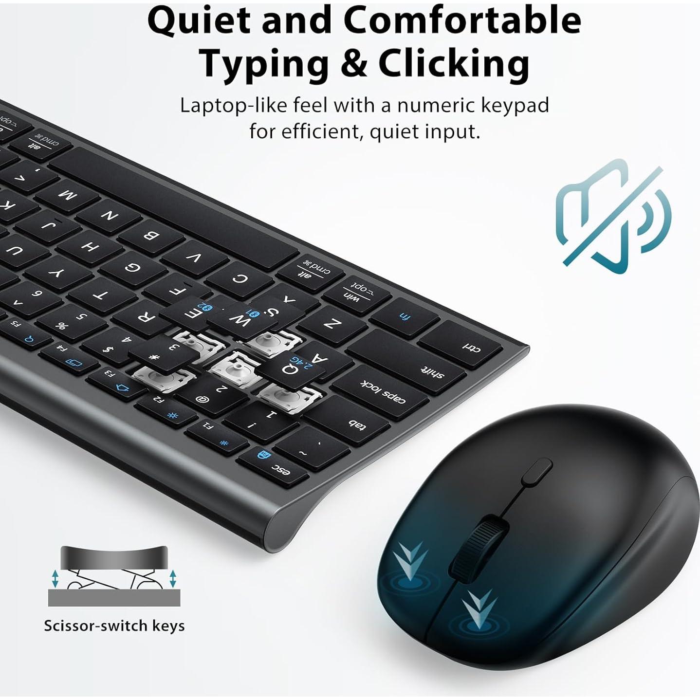 Combo Teclado y Ratón Inalámbricos iClever DK05 USB-C Recargable