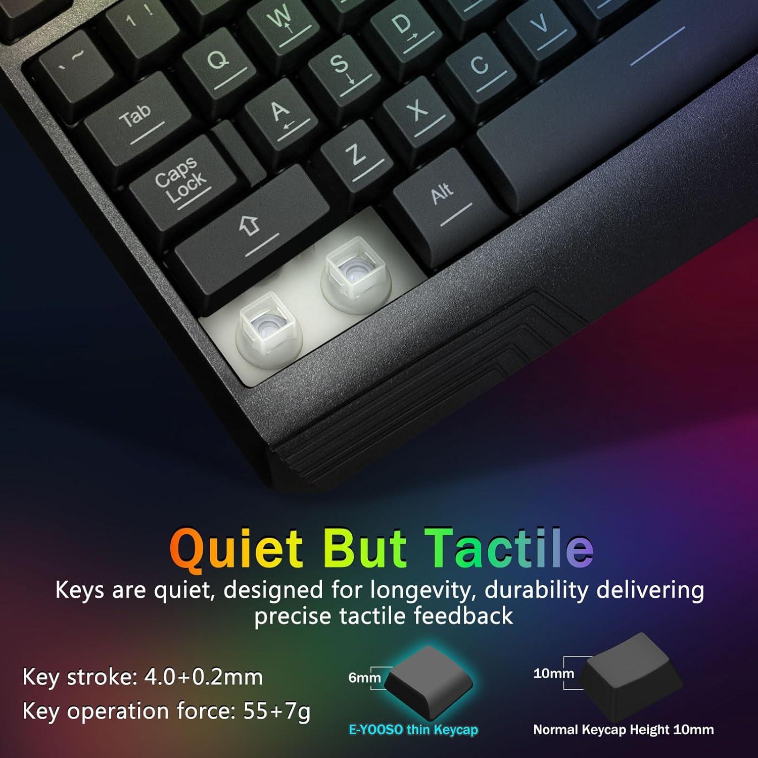 Combo Teclado y Ratón Gaming E-YOOSO RGB 104 Teclas 3200 DPI