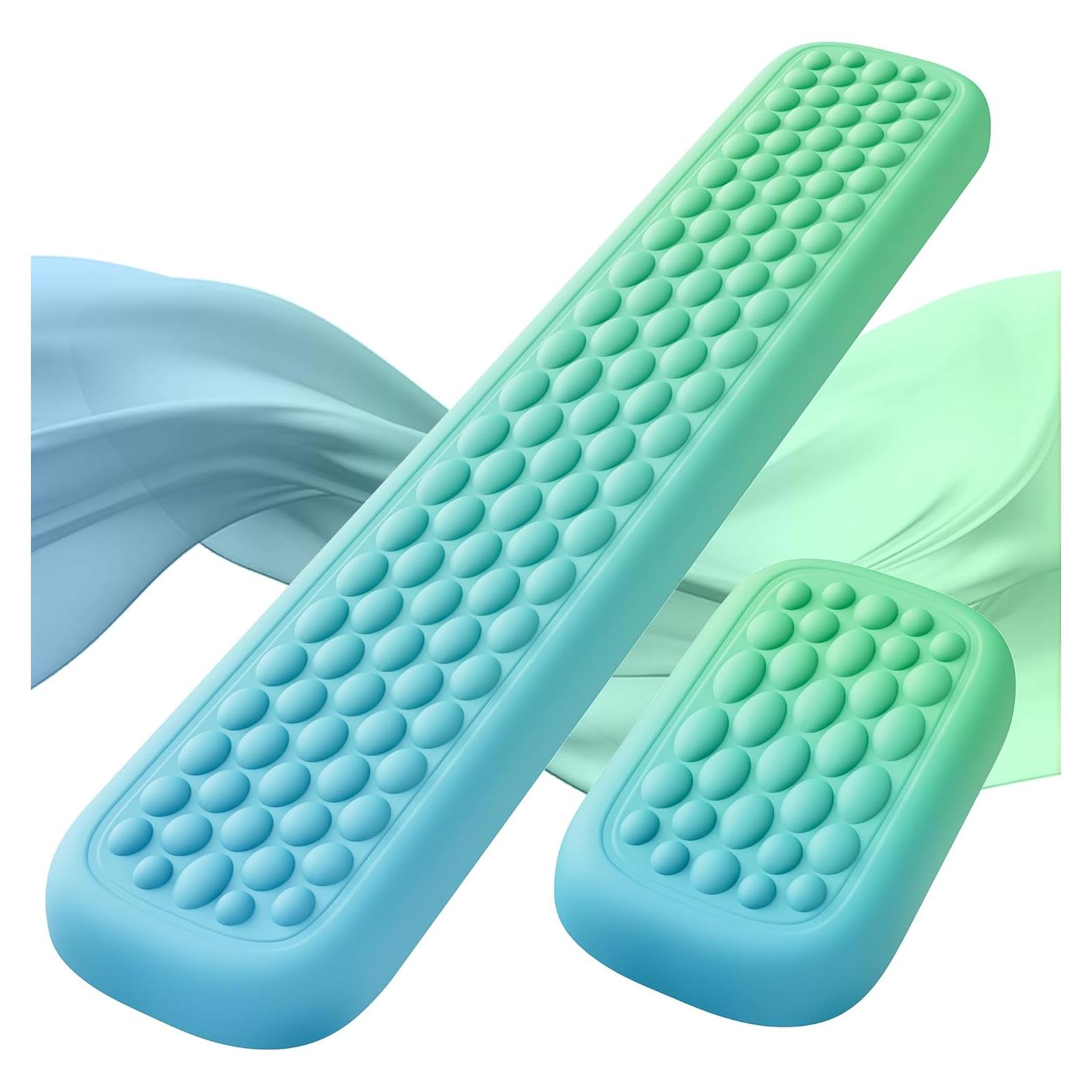 Reposamuñecas Lekvey Ergonómico de Espuma de Memoria Verde Azul