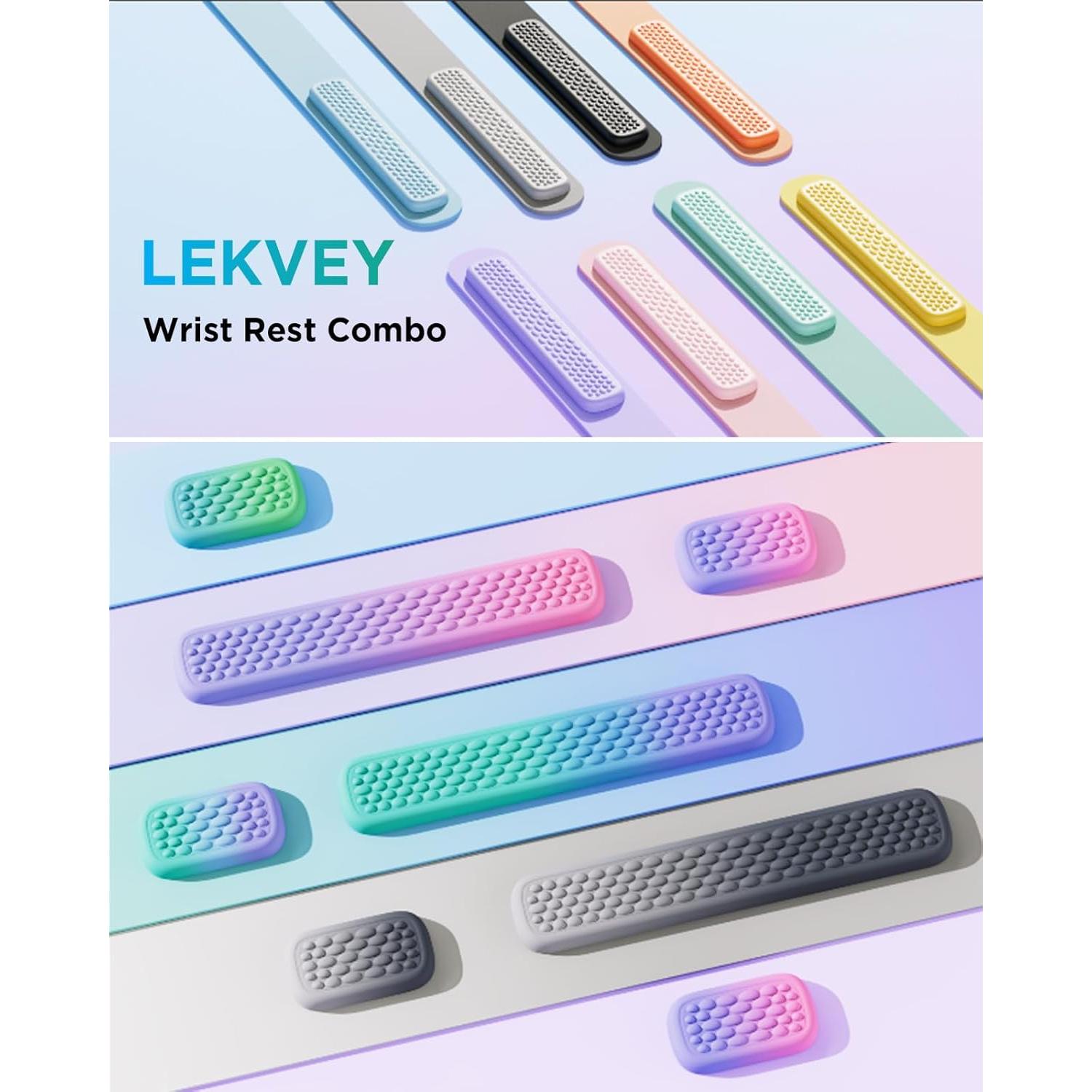 Reposamuñecas Lekvey Ergonómico de Espuma de Memoria Verde Azul