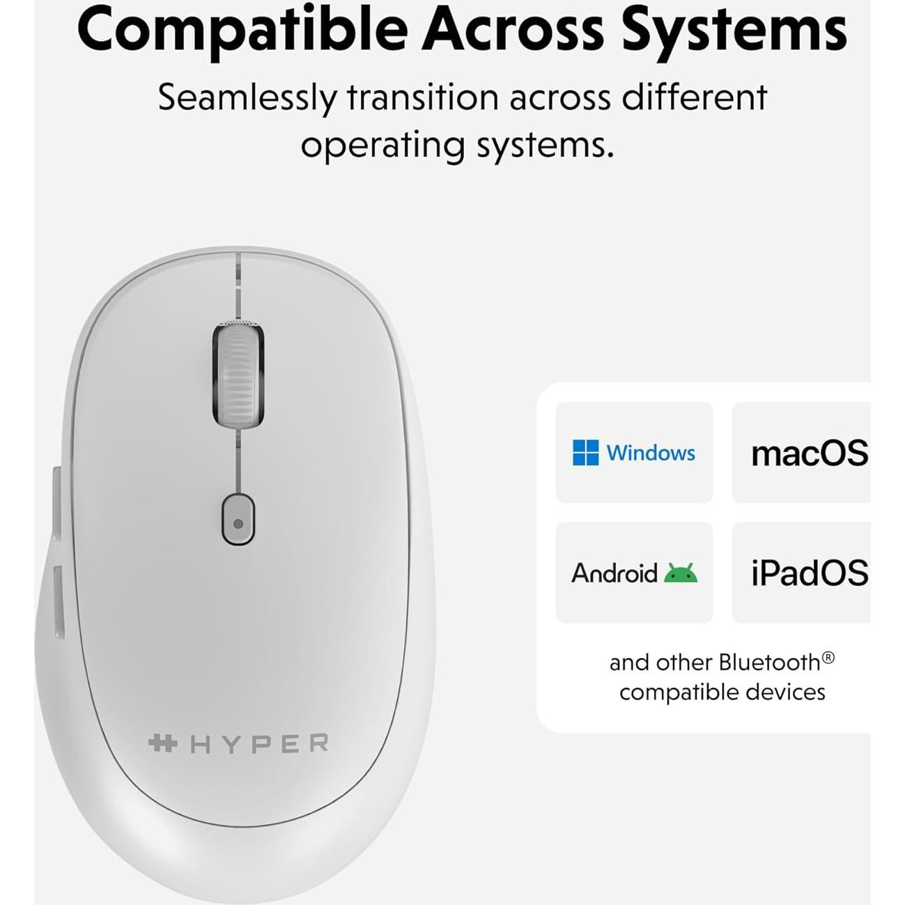 Ratón Inalámbrico HyperSpace Bluetooth 5.0 Ergonómico 142g